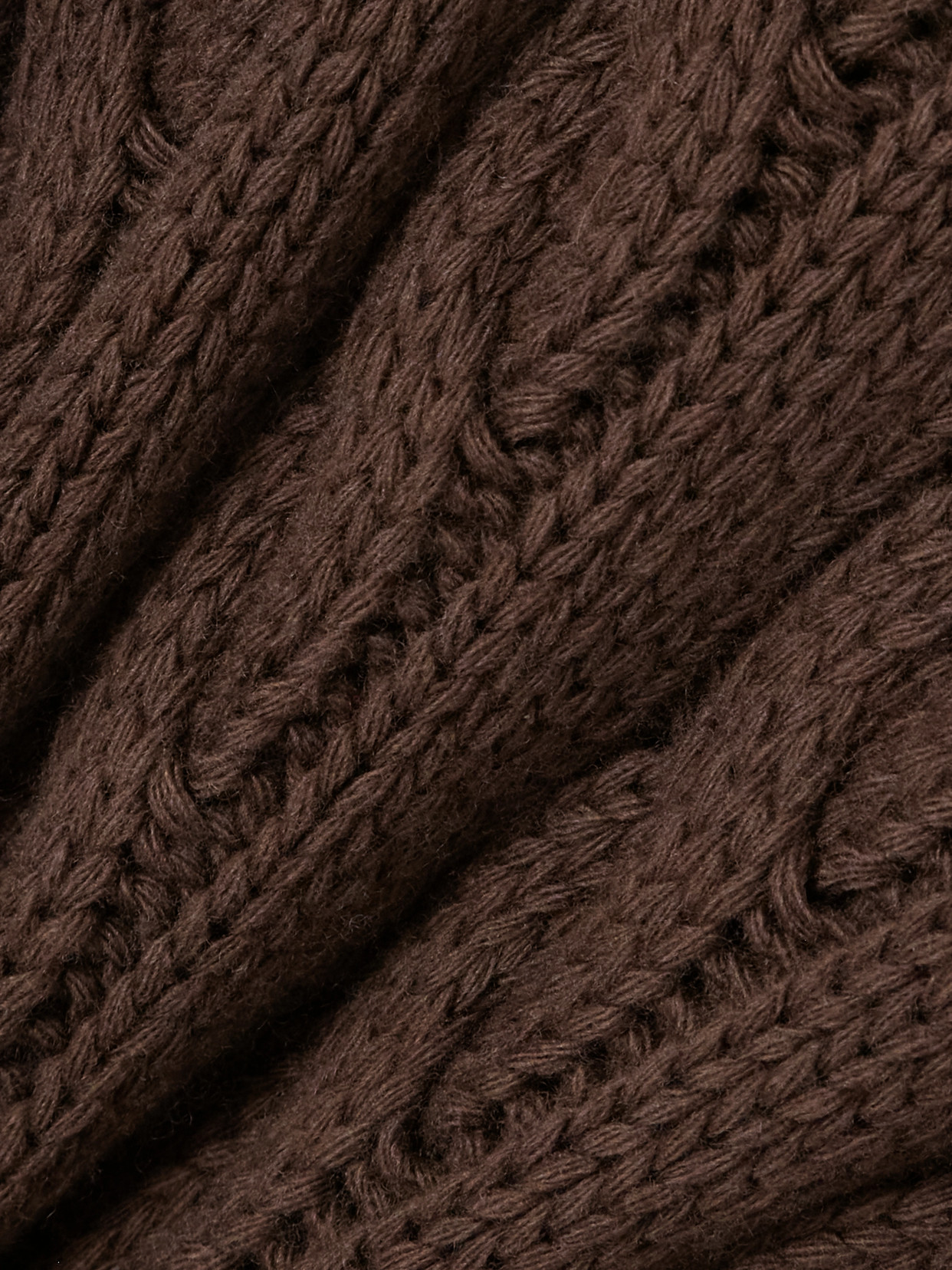 Cable-Knit Wool Turtleneck Sweater