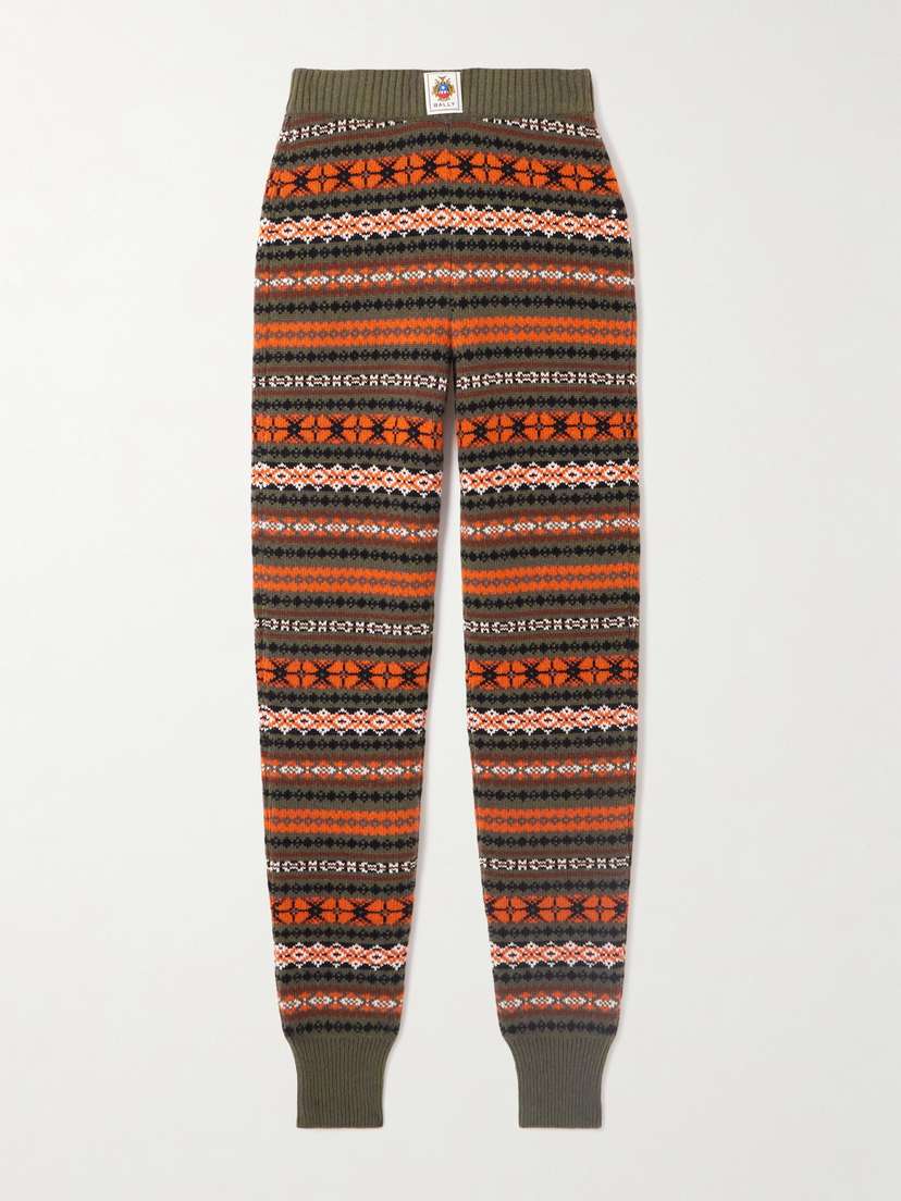 BALLY Jacquard-knit Wool Leggings