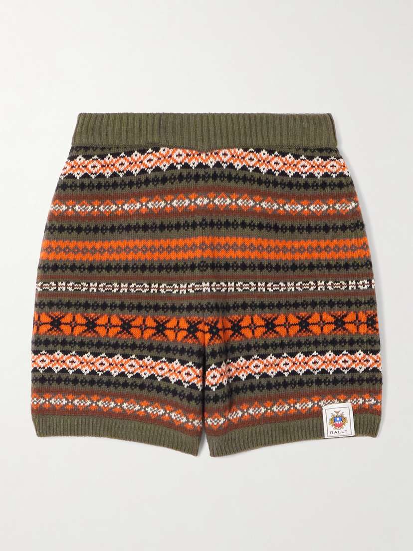 BALLY Jacquard-knit Wool Shorts
