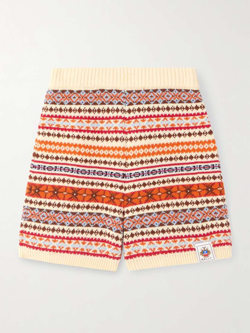 BALLY Jacquard-knit Wool Shorts