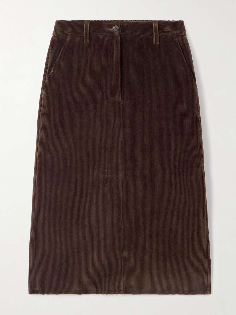 BALLY Cotton-corduroy Midi Skirt