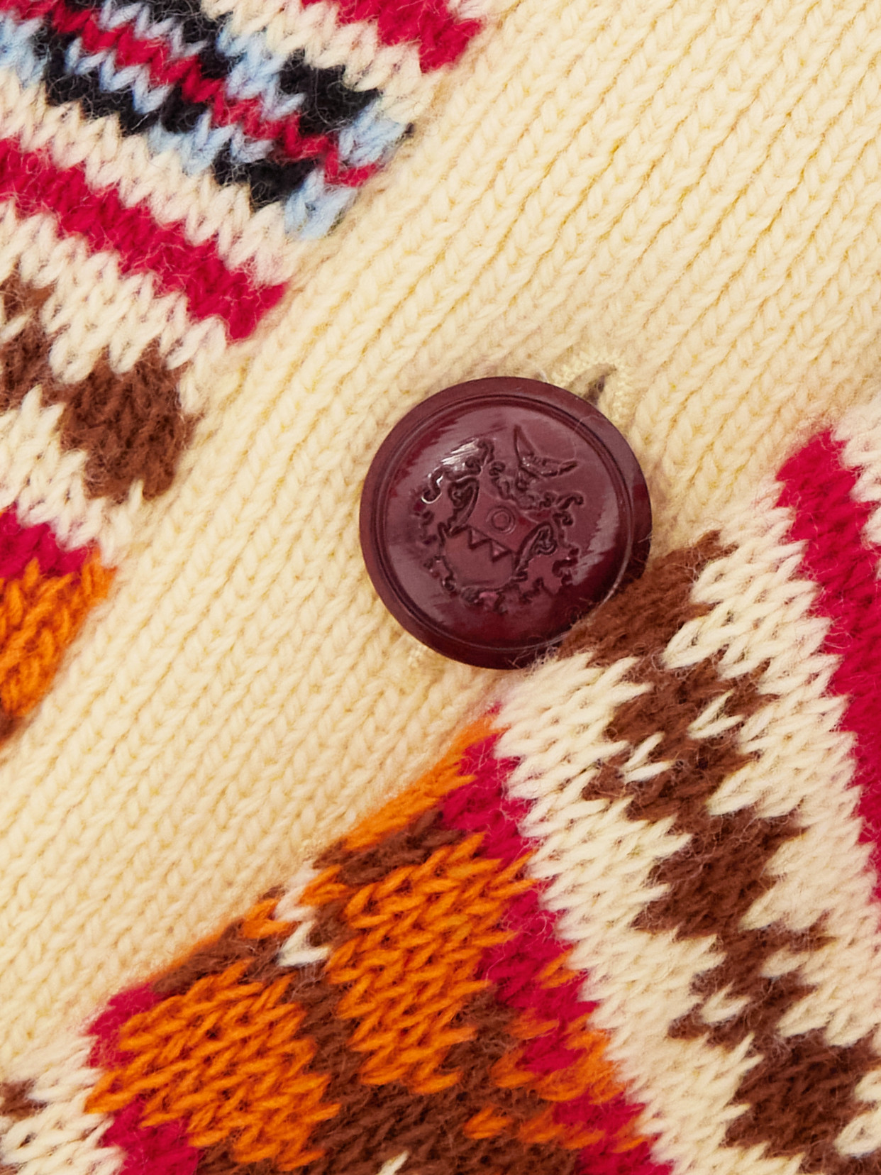 Bally Ribbed-knit Geometric-motif Cardigan In Neutral