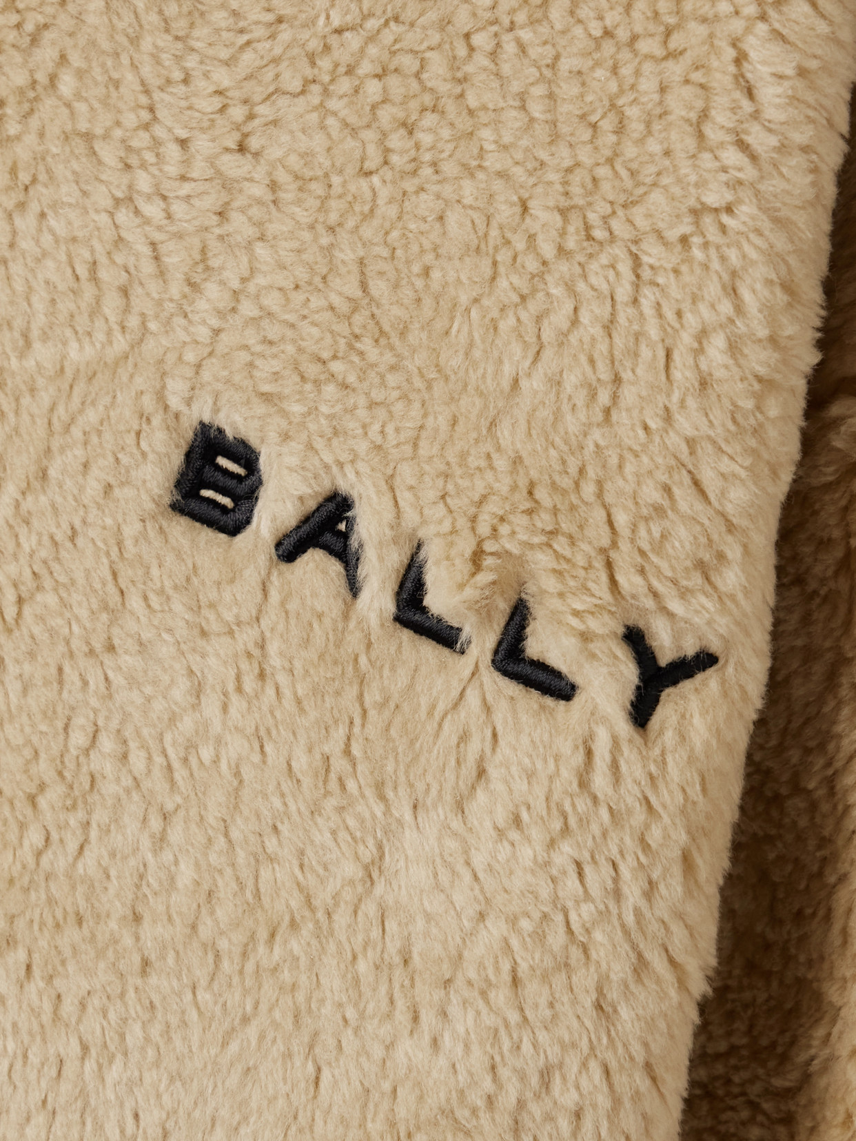 Bally Printed Fleece Half-zip Jacket In Brown