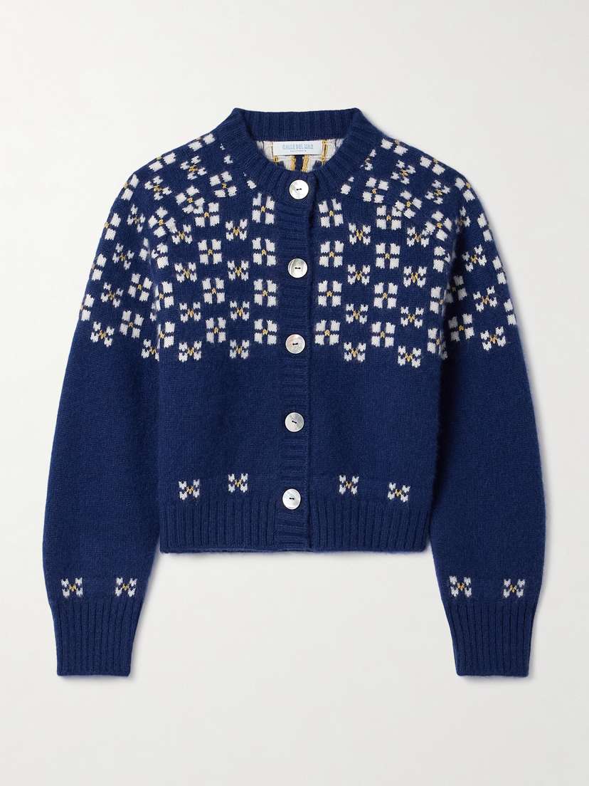 Calle Del Mar Fair Isle Cashmere Cardigan