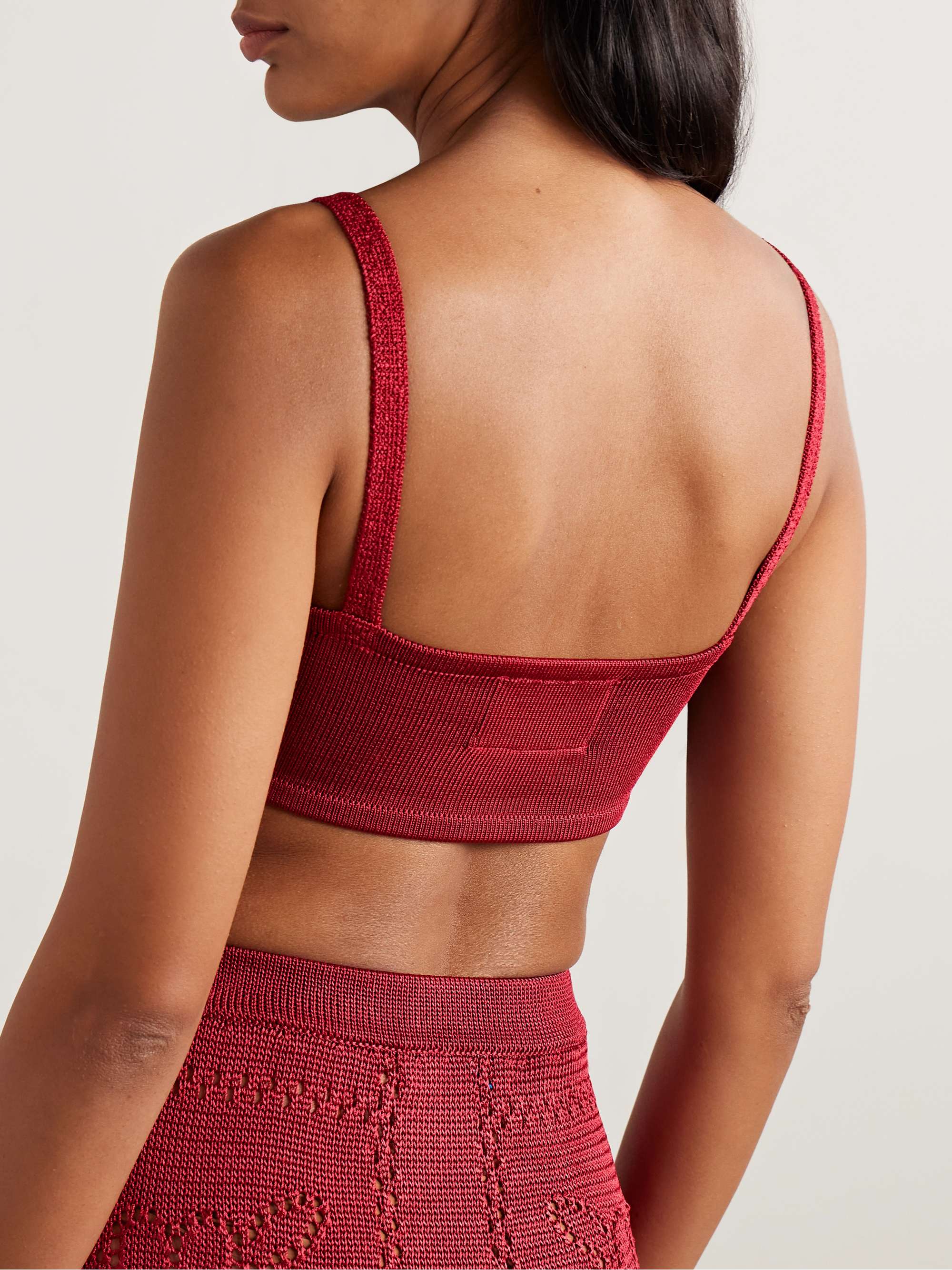 CALLE DEL MAR Stretch-knit bra top