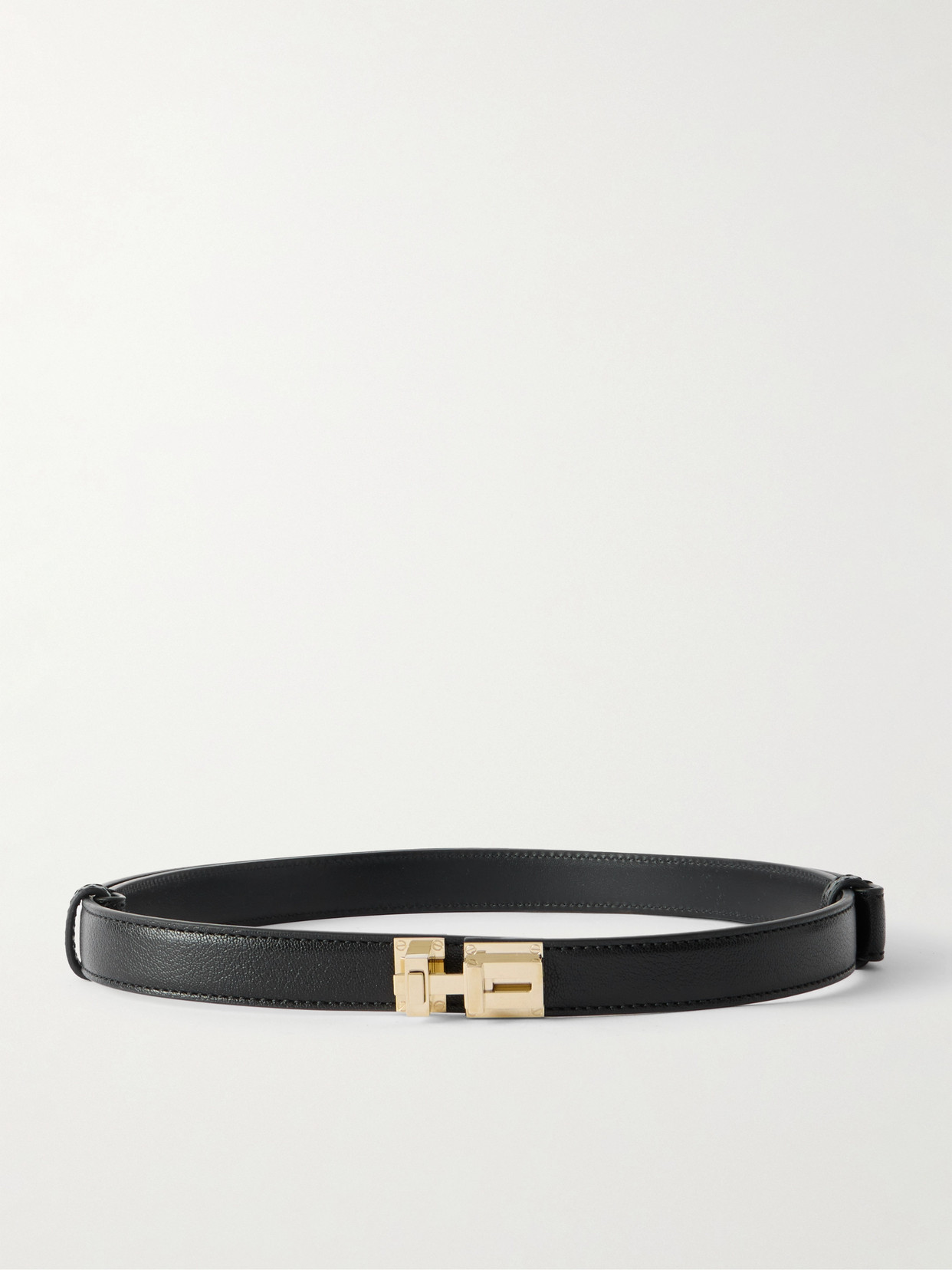 Tom Ford Textured-leather Belt In Black