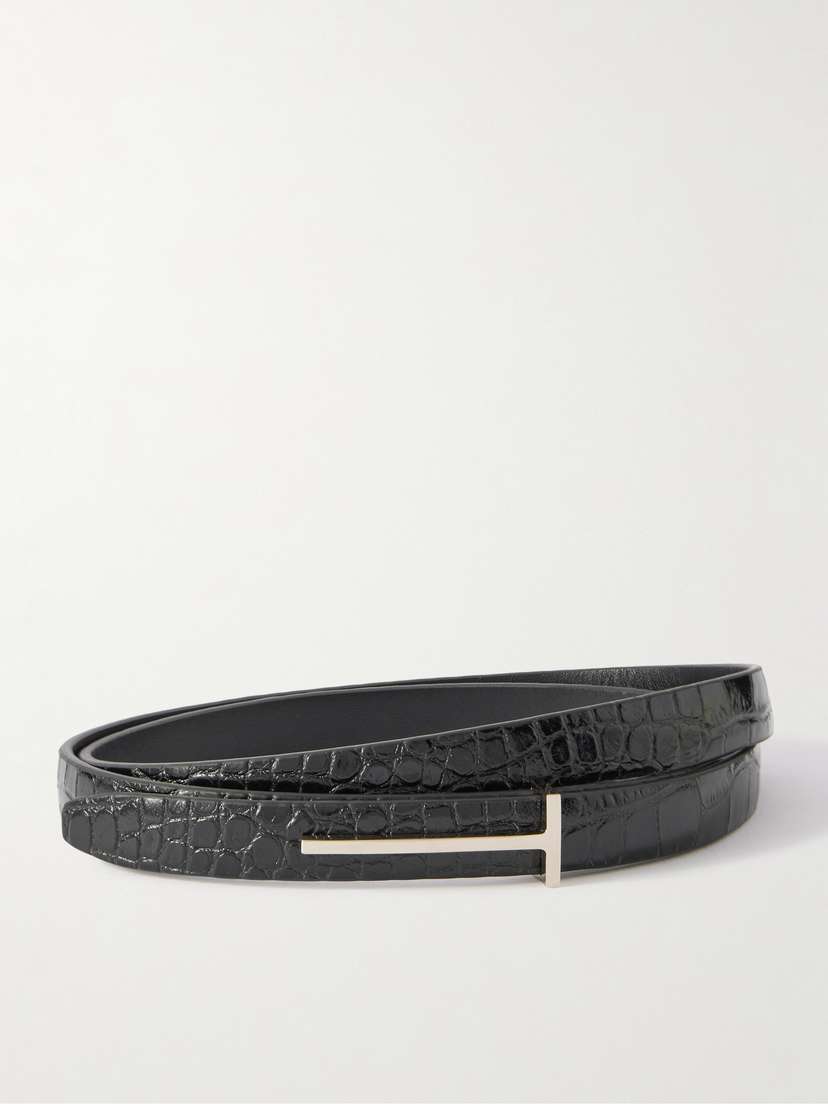 Tom Ford Croc-effect Leather Belt