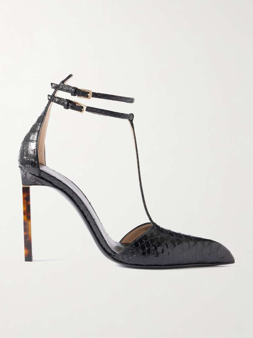 Tom Ford Snake-effect Leather Pumps