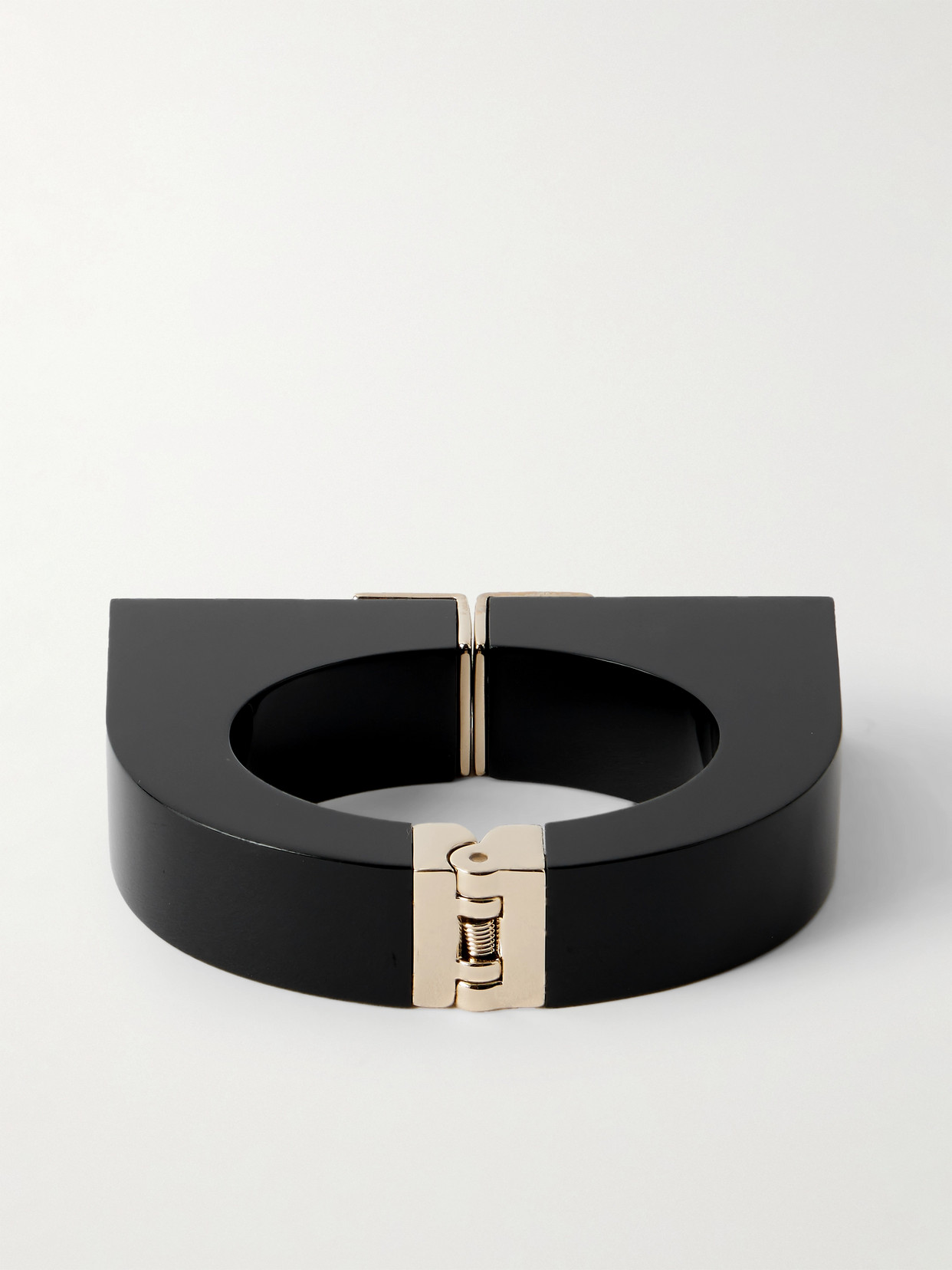 Tom Ford Gold-tone And Plexiglas® Cuff In Black