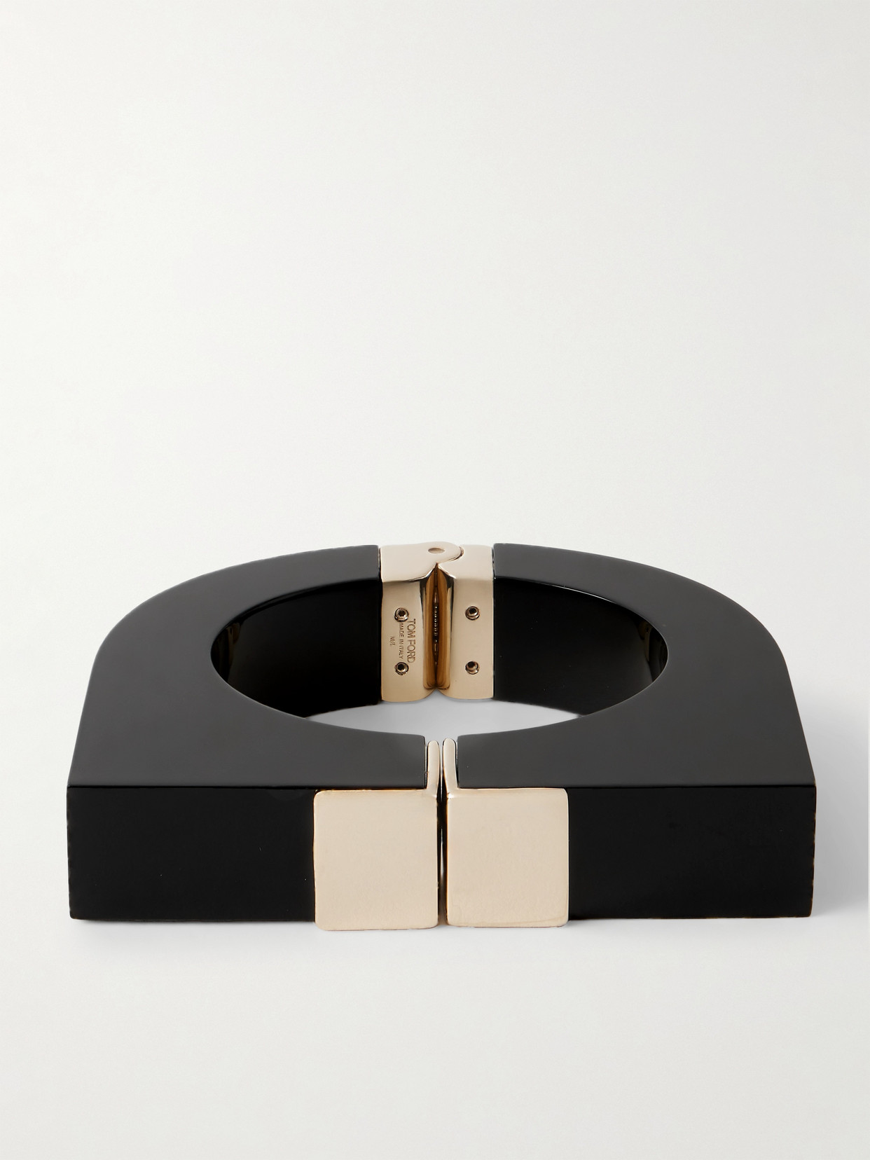 Tom Ford Gold-tone And Plexiglas® Cuff In Black