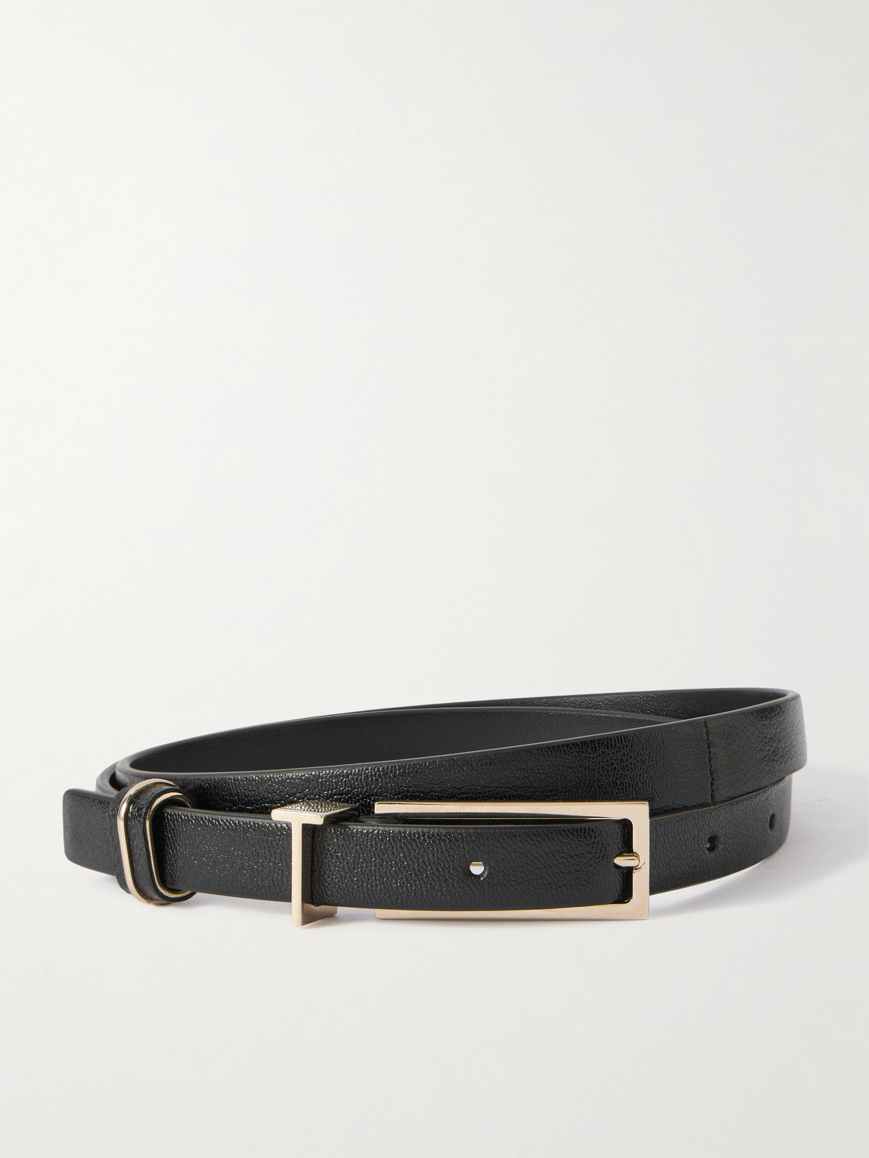 Tom Ford Textured-leather Belt In Black