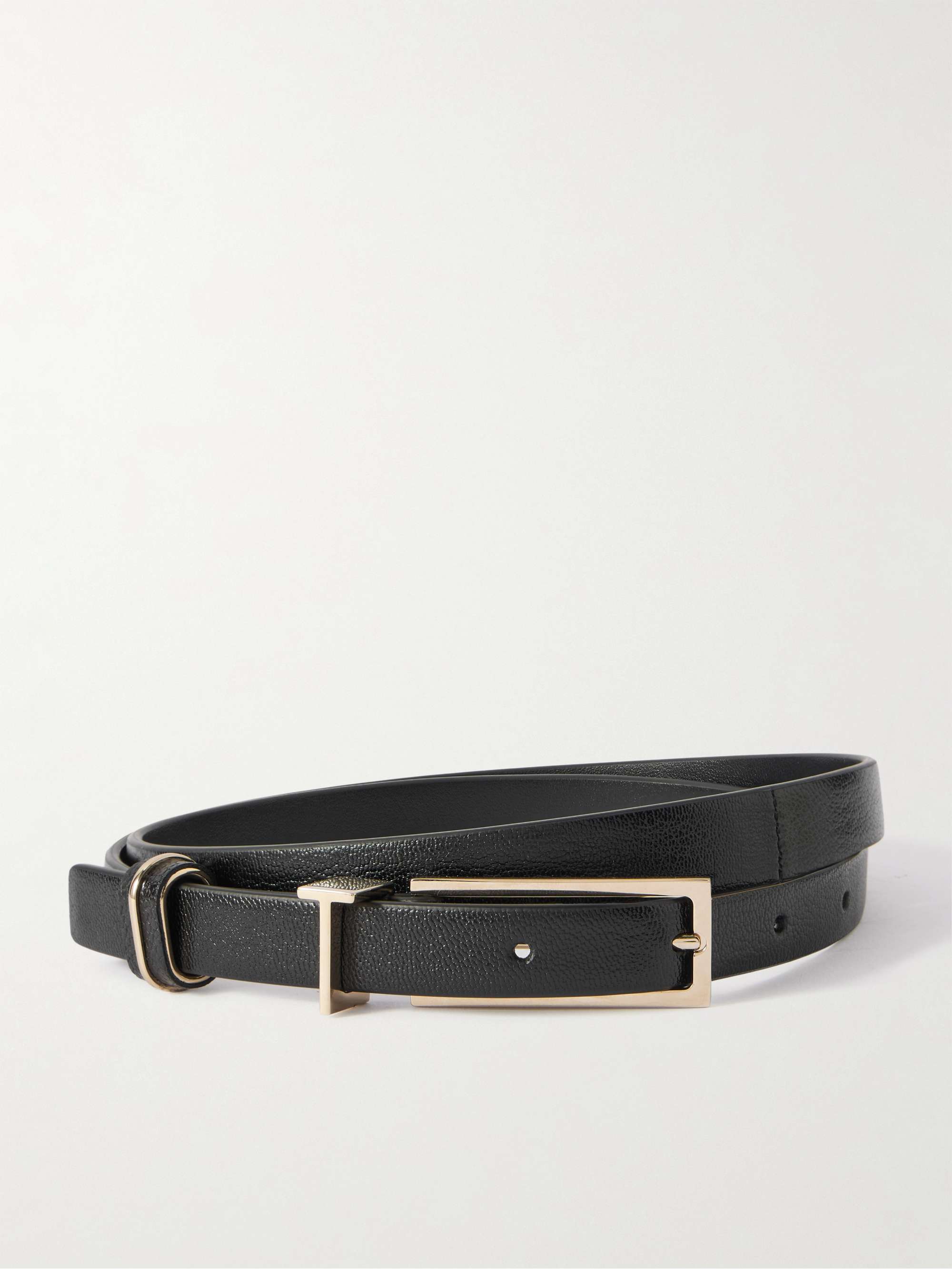 TOM FORD レザーベルト TOM FORD トム・フォード ロゴバックル レザーベルト | ブラック