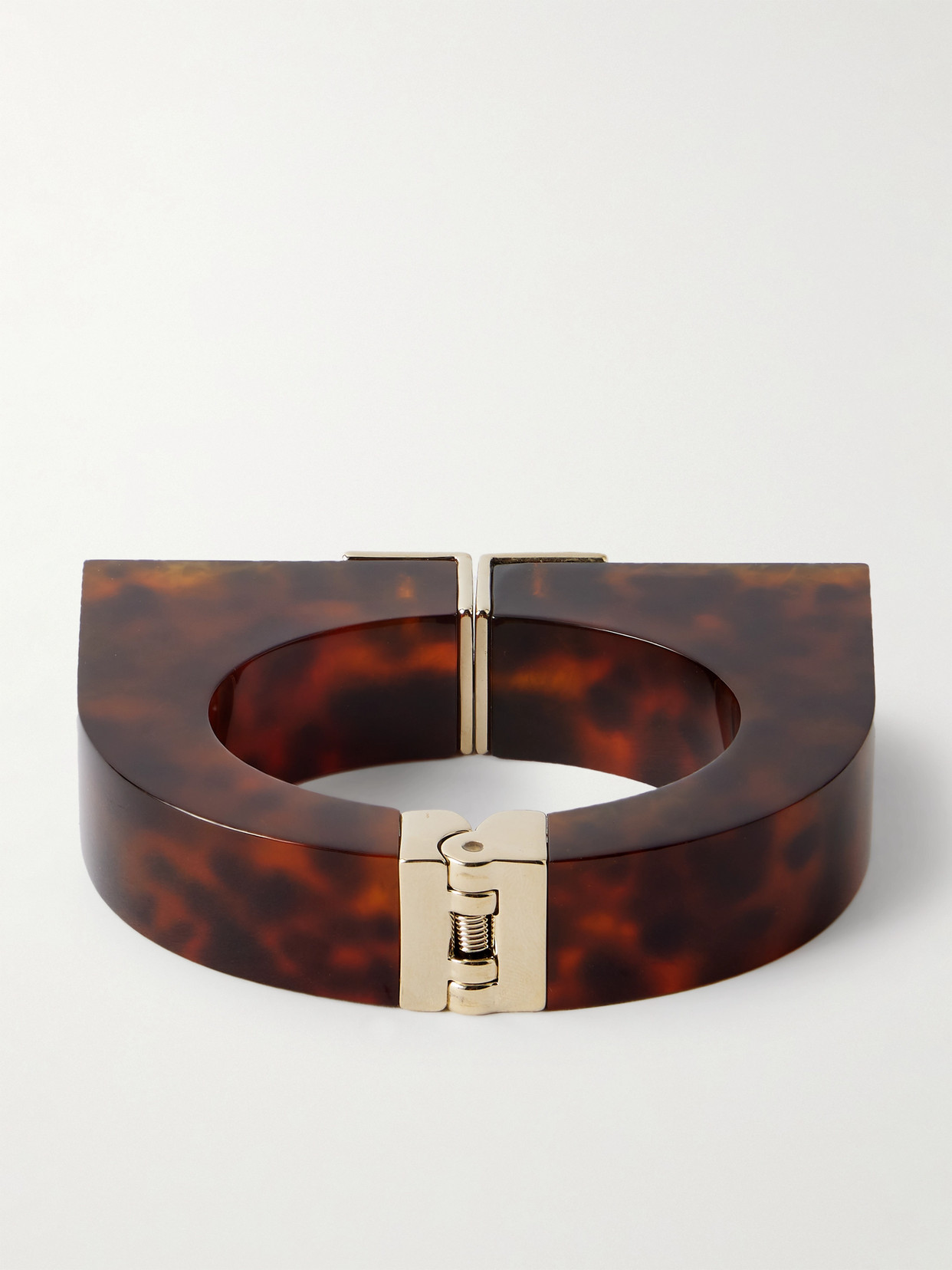 Tom Ford Gold-tone And Tortoiseshell Plexiglas® Cuff In Brown