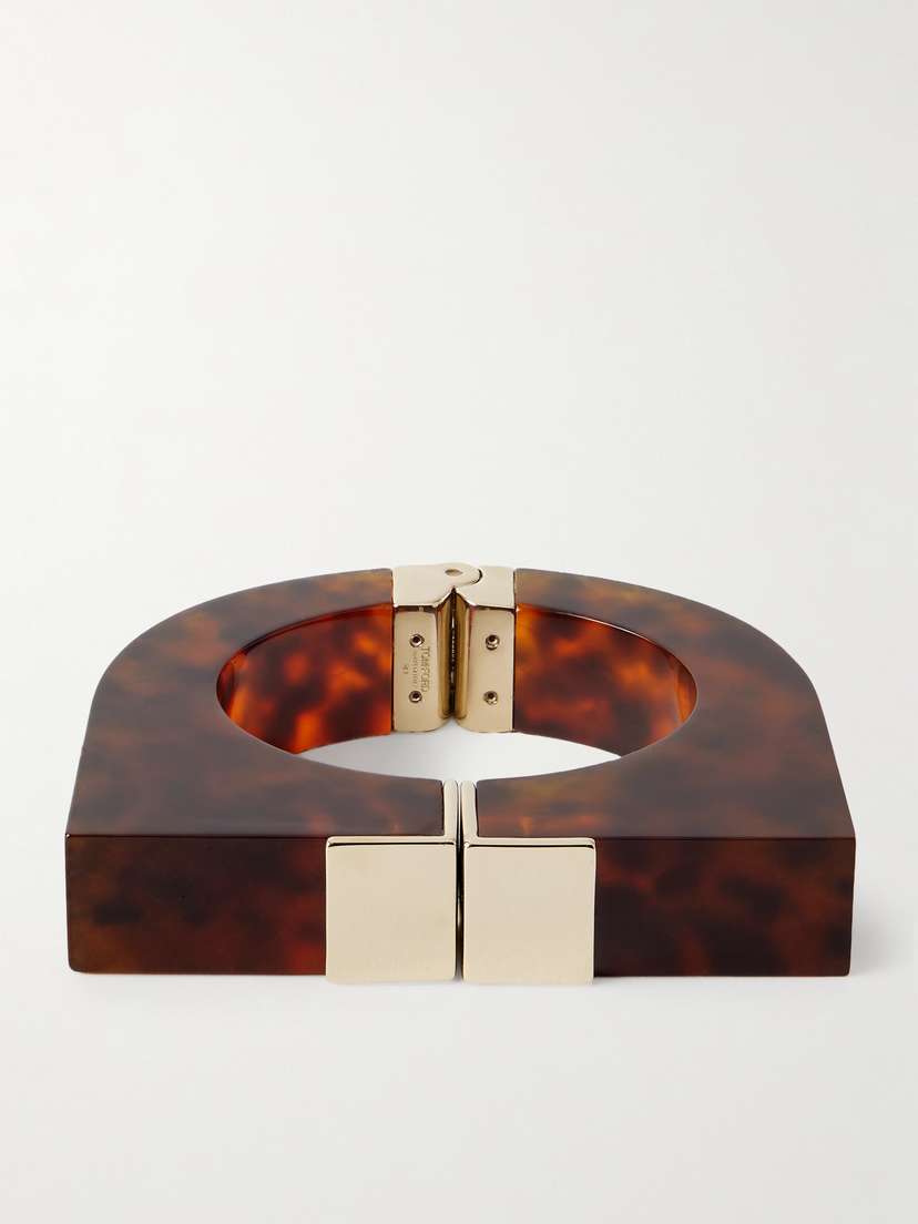 Tom Ford Gold-tone And Tortoiseshell Plexiglas® Cuff