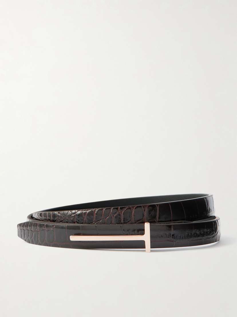 Tom Ford Croc-effect Leather Belt