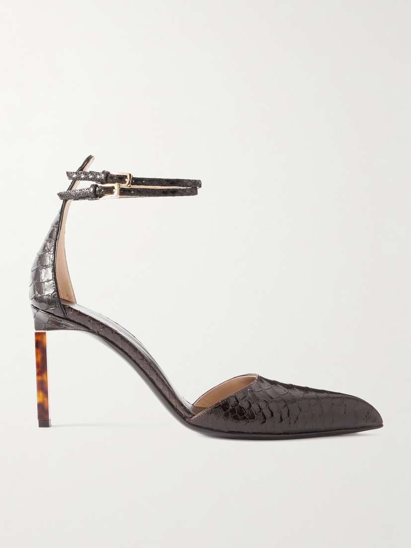 Tom Ford Snake-effect Leather Pumps