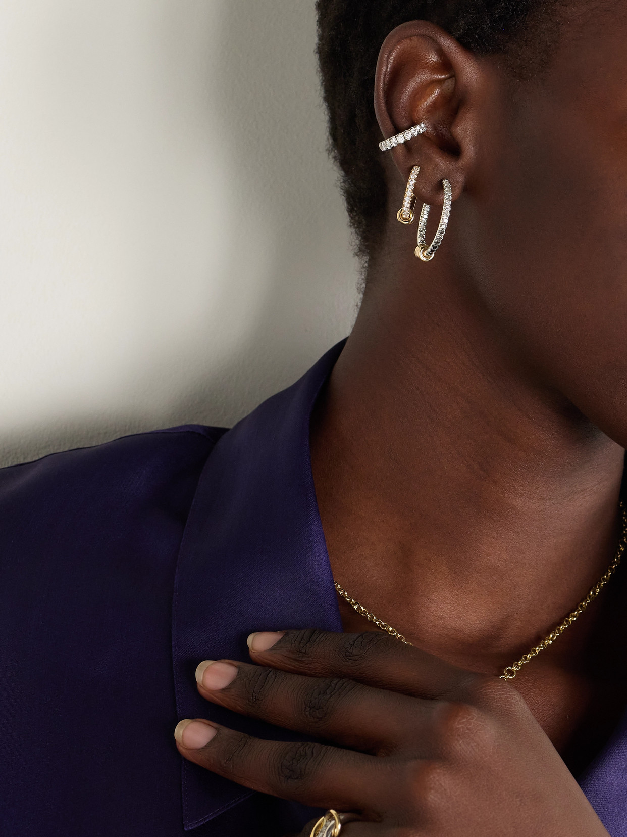 Spinelli Kilcollin Ara 18-karat Gold Diamond Hoop Earrings In Gold