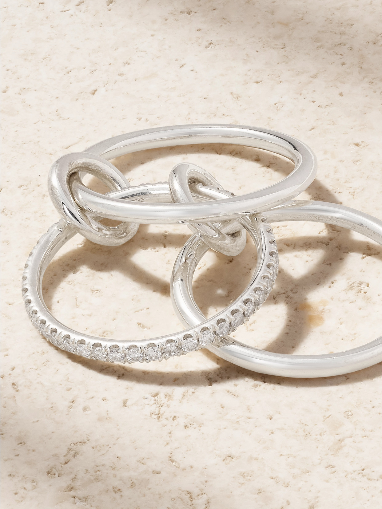 Spinelli Kilcollin Sonny Sterling Silver Diamond Ring In Metallic