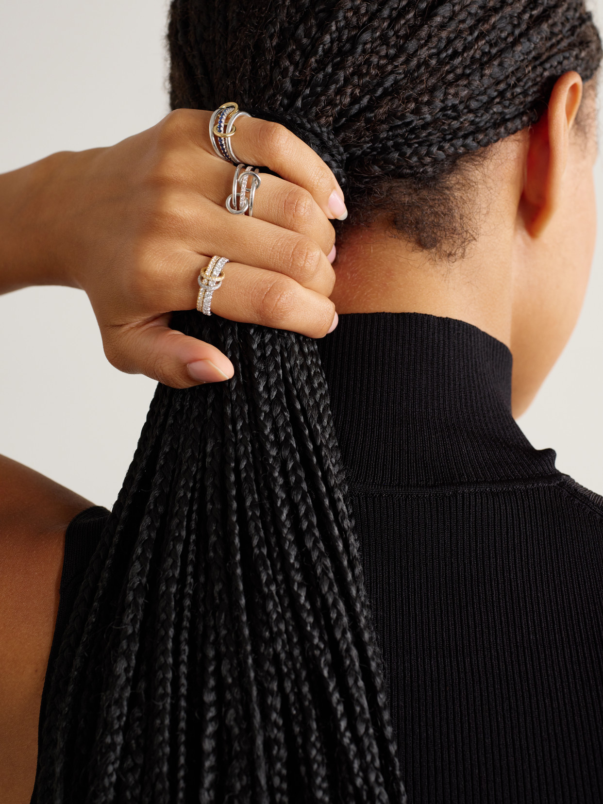 Spinelli Kilcollin Sonny Sterling Silver Diamond Ring In Metallic