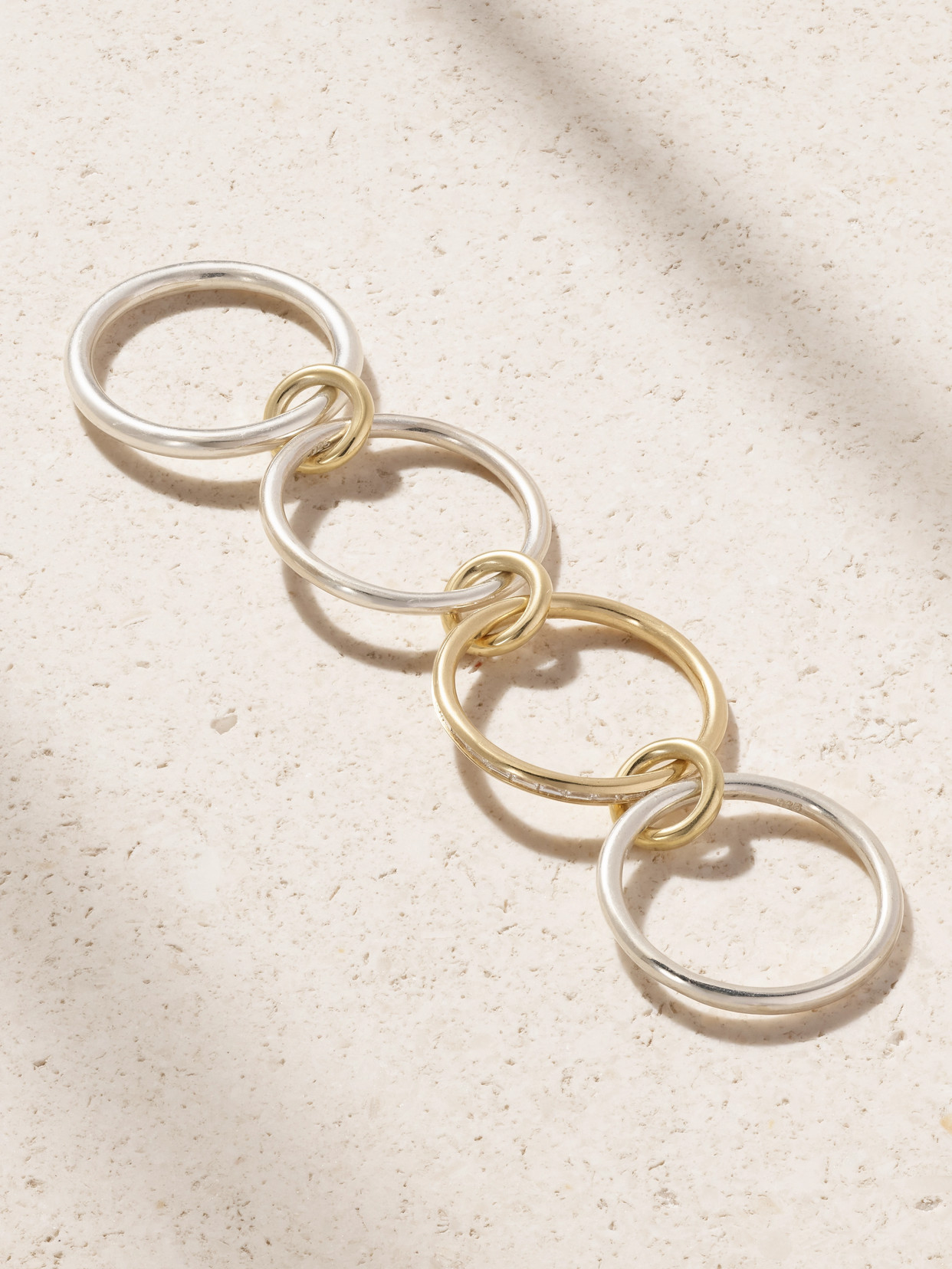 Spinelli Kilcollin Kira Sterling Silver And 18-karat Gold Diamond Ring In Gold