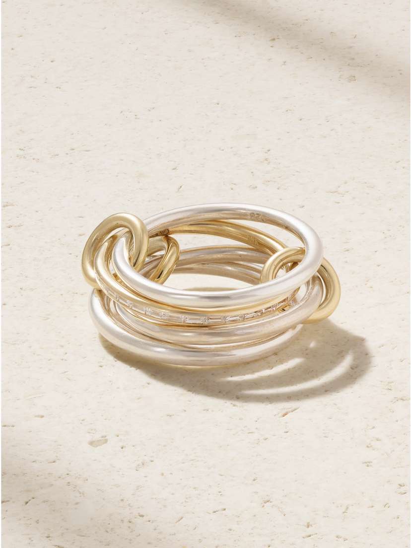 Spinelli Kilcollin Kira Sterling Silver And 18-karat Gold Diamond Ring