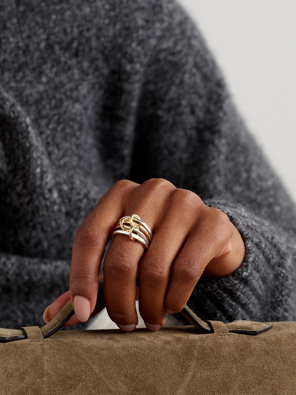 Spinelli Kilcollin Kira Sterling Silver And 18-karat Gold Diamond Ring In Gold