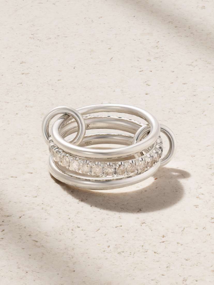Spinelli Kilcollin Petunia Sterling Silver Diamond Ring