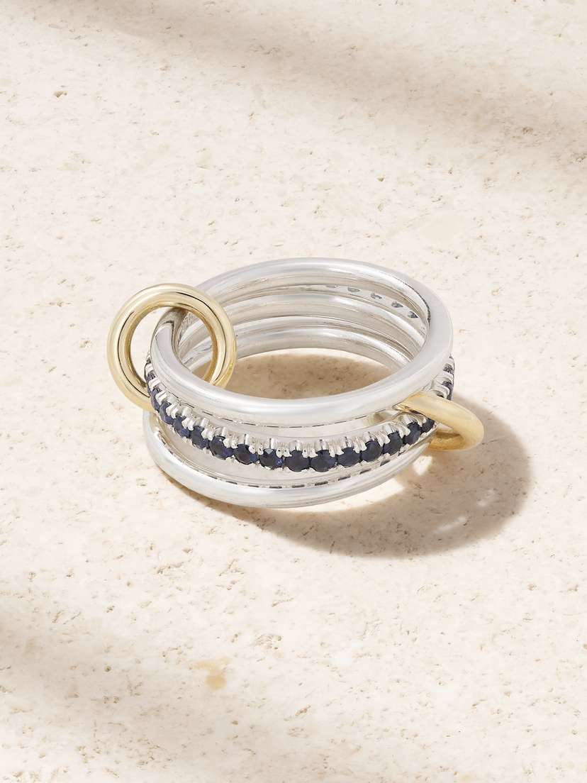 Spinelli Kilcollin Tigris 18-karat Gold, Sterling Silver And Sapphire Ring