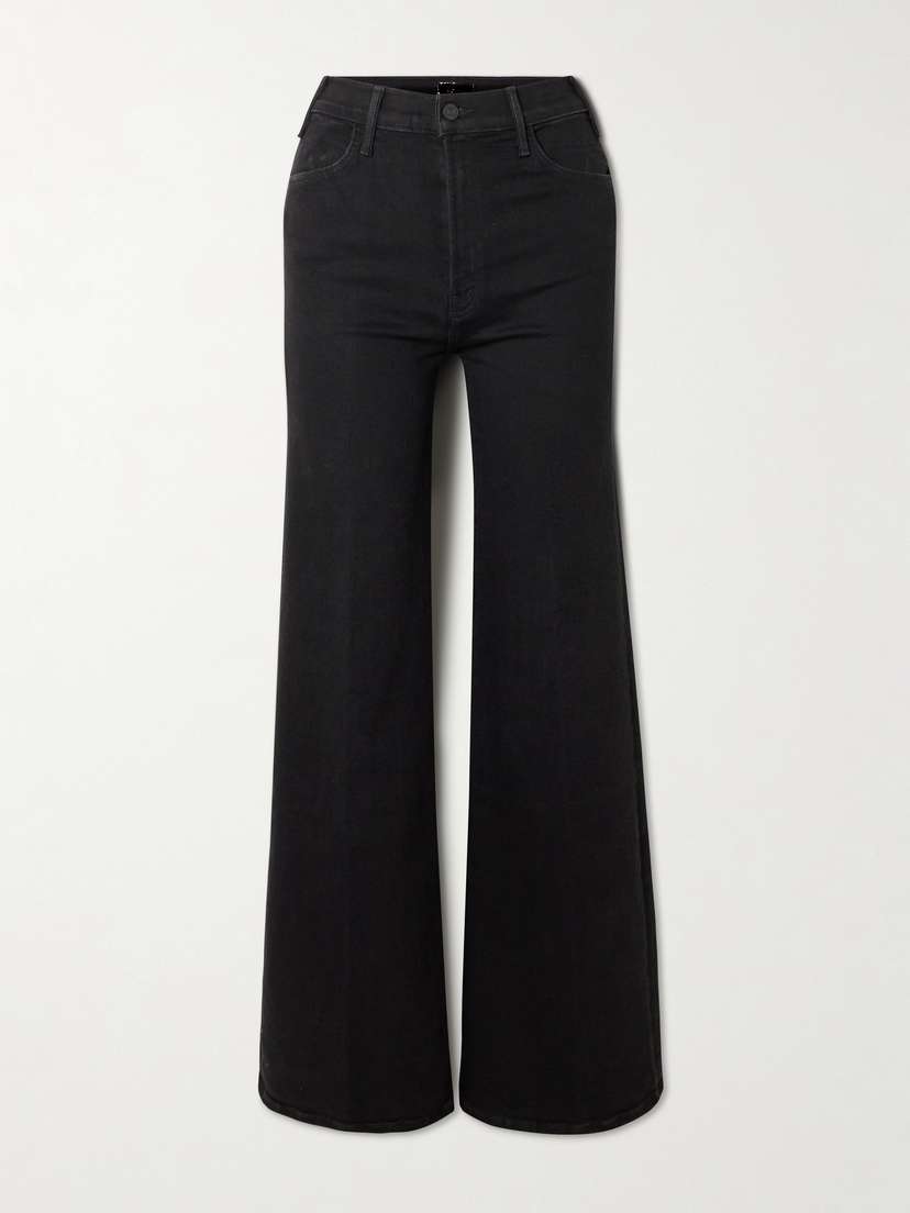 Mother The Hustler Roller Sneak High-rise Wide-leg Jeans