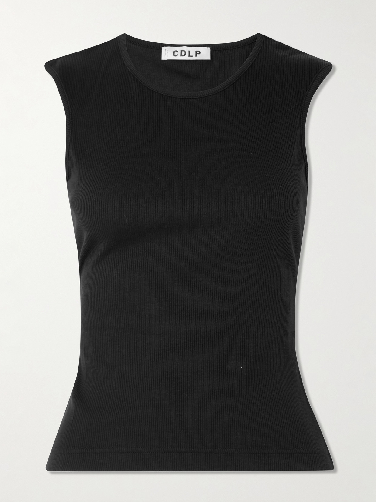 Cdlp Ribbed Tencel™ Lyocell-blend Jersey Tank In Black