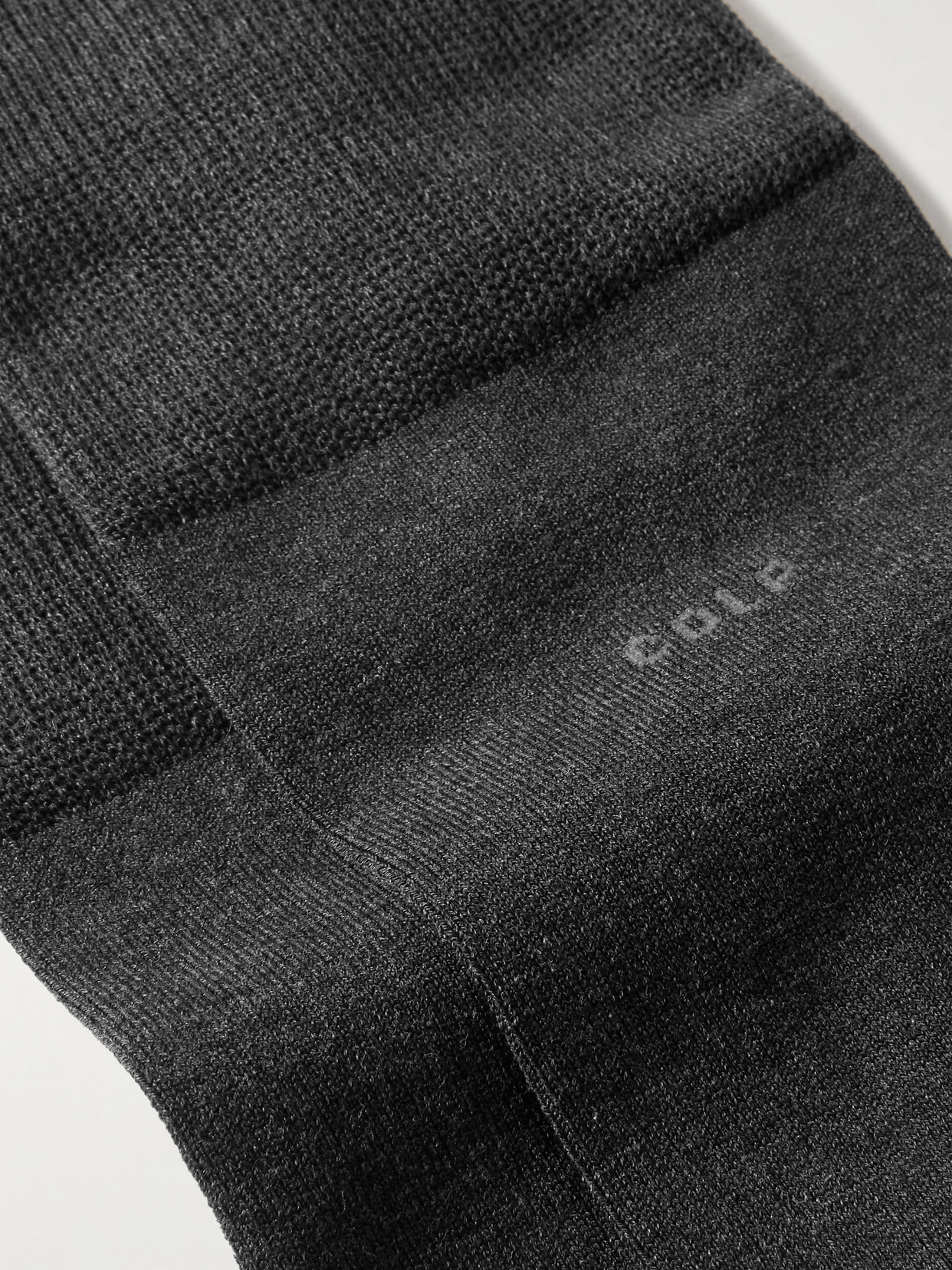 Cdlp Set Of Six Intarsia Cotton-blend Socks In Gray