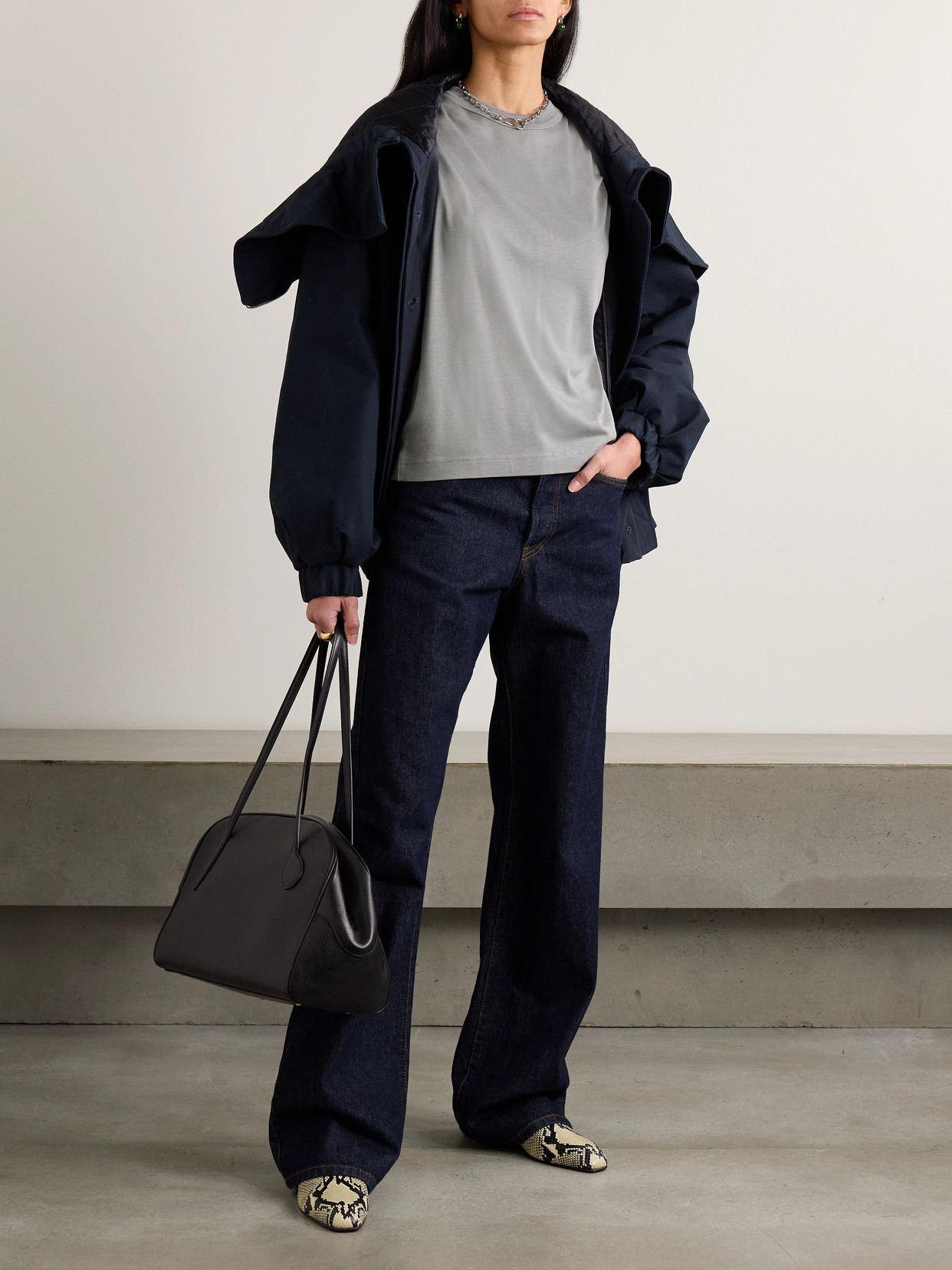 Cdlp Tencel™ Lyocell And Cotton-blend T-shirt In Blue