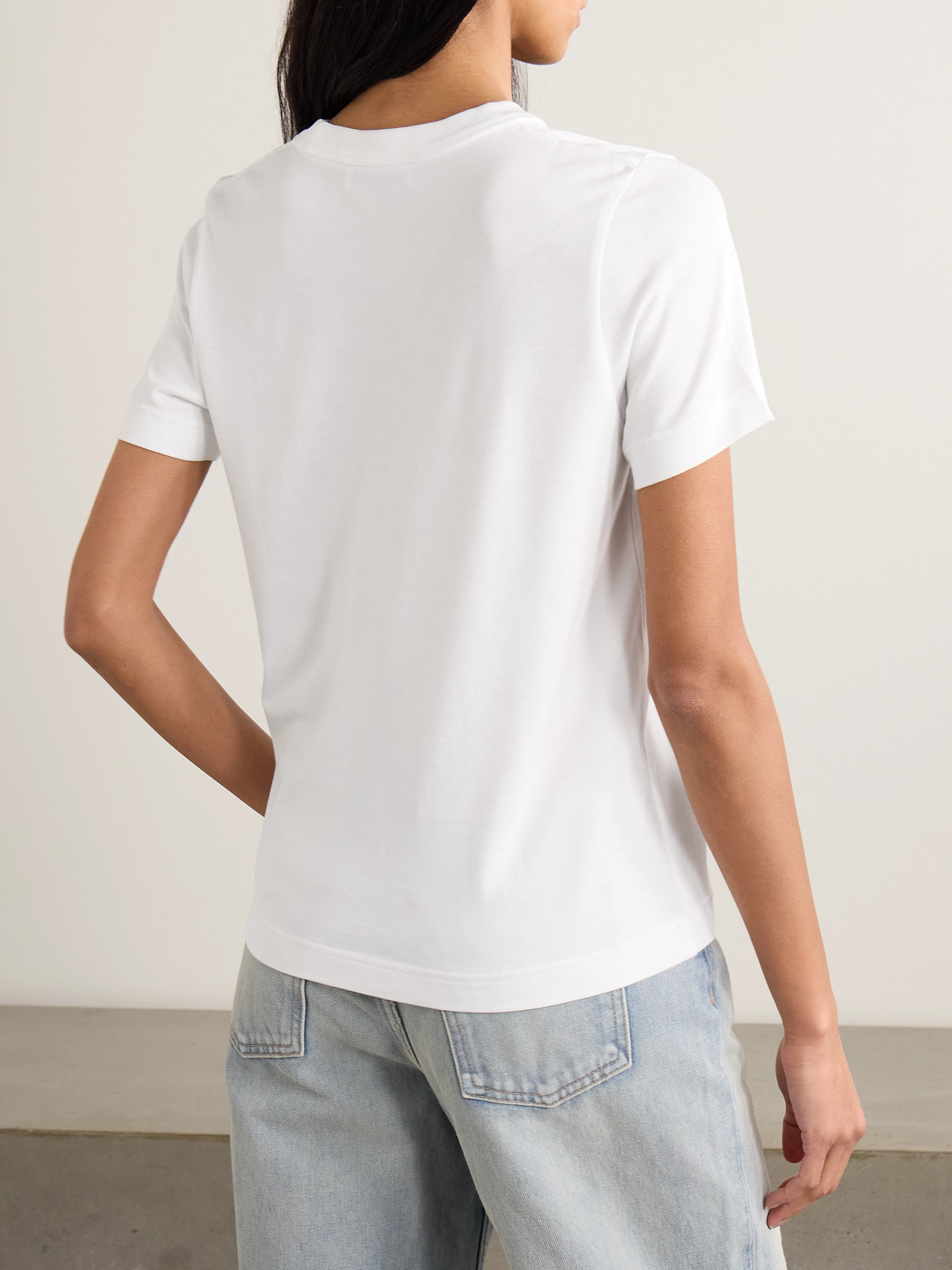 Cdlp Tencel™ Lyocell And Cotton-blend T-shirt In White