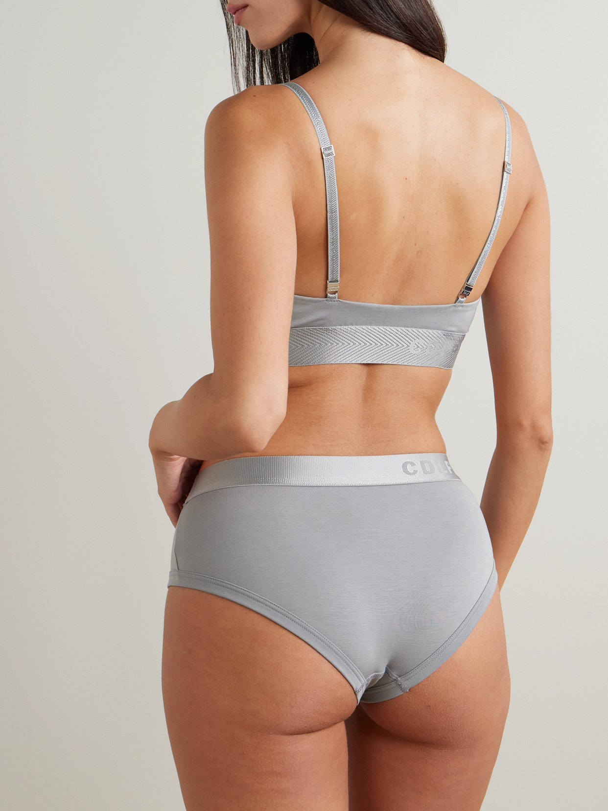 Cdlp Stretch-tencel™ Lyocell Soft-cup Triangle Bra In Animal Print