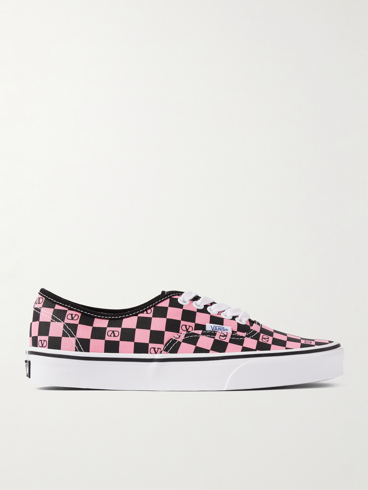 Valentino Garavani + Vans Authentic Checked Canvas Sneakers In Pink