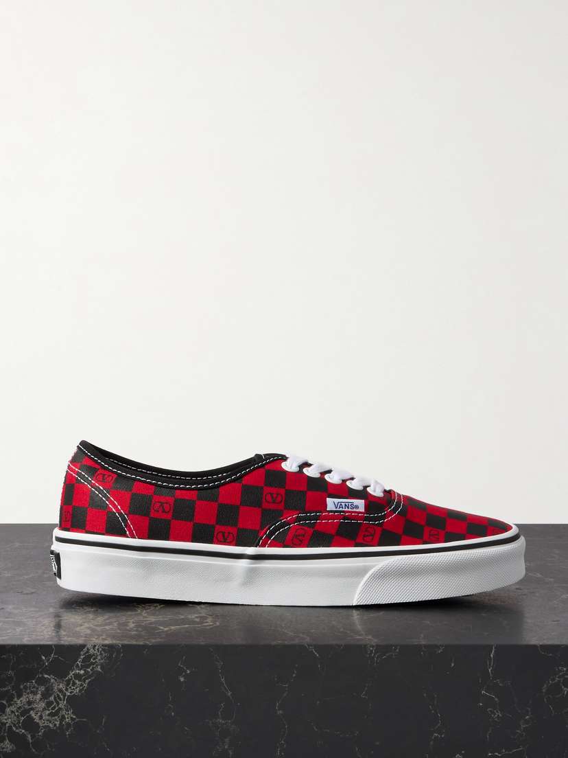 Valentino Garavani + Vans Authentic Checked Canvas Sneakers