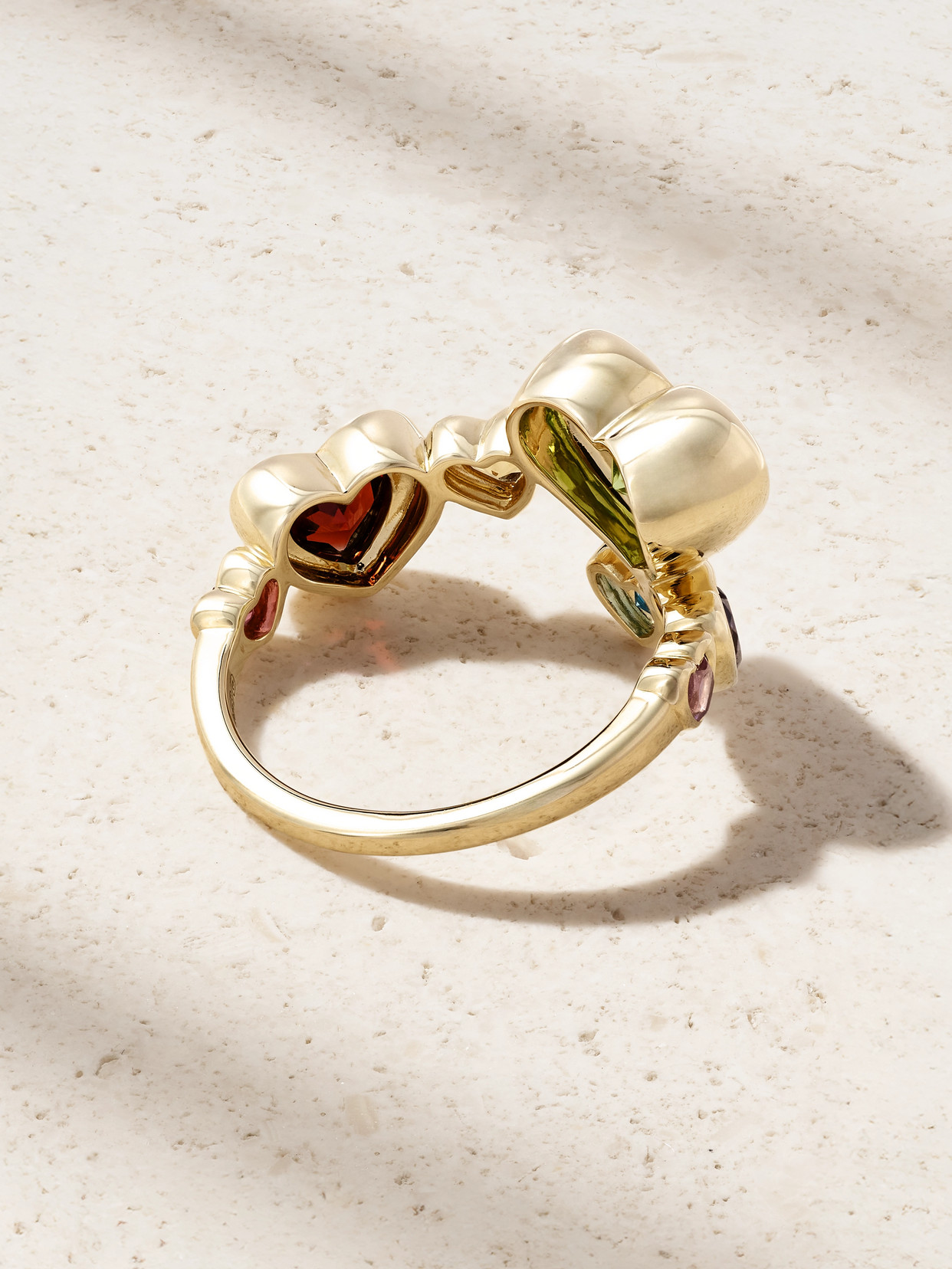 Roxanne First Twisted Heart Stack 14-karat Gold Multi-stone Ring In Multi