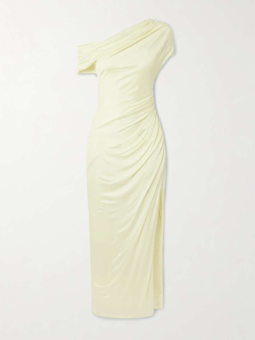 Galvan Off-the-shoulder Draped Stretch-jersey Maxi Dress