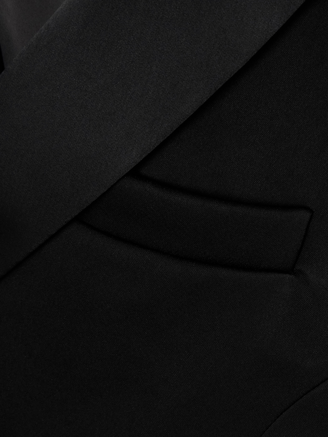 Galvan Strata Cropped Double-breasted Duchesse-satin Blazer In Black