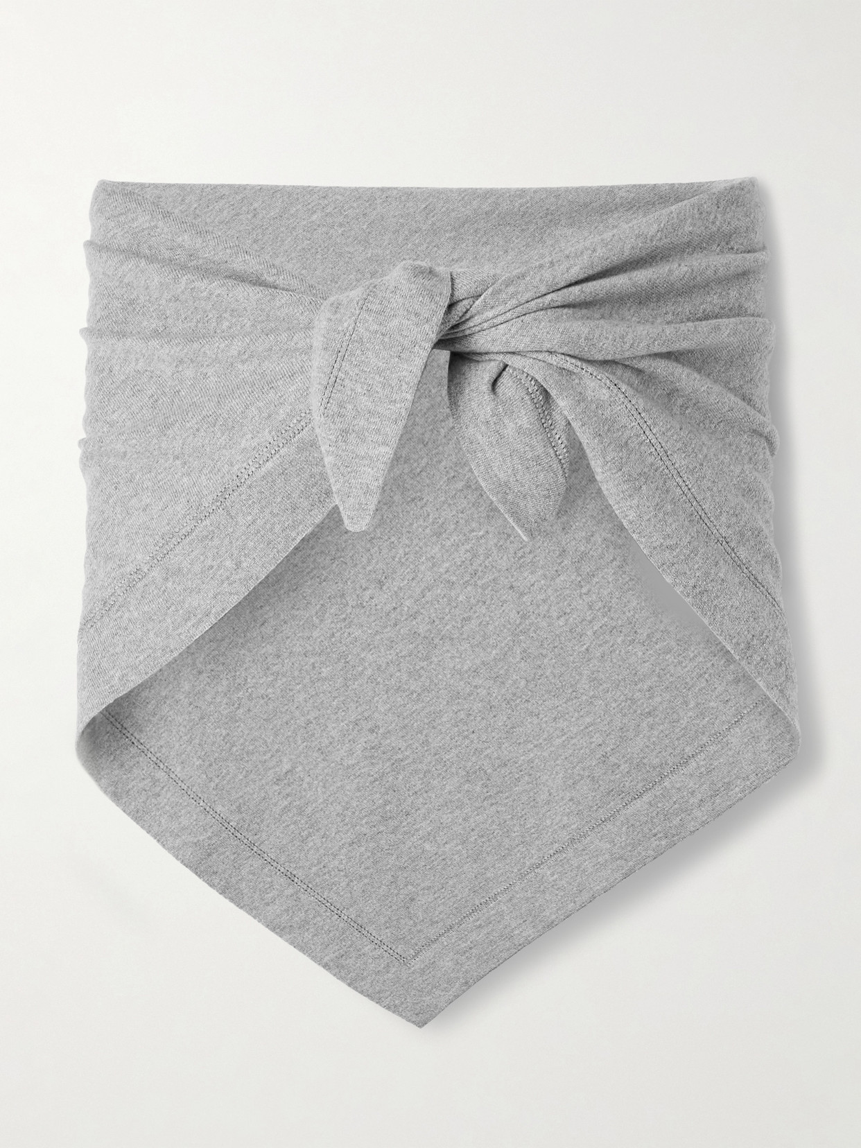 Oscar De La Renta Embellished Cashmere Sweater And Scarf Set In Gray