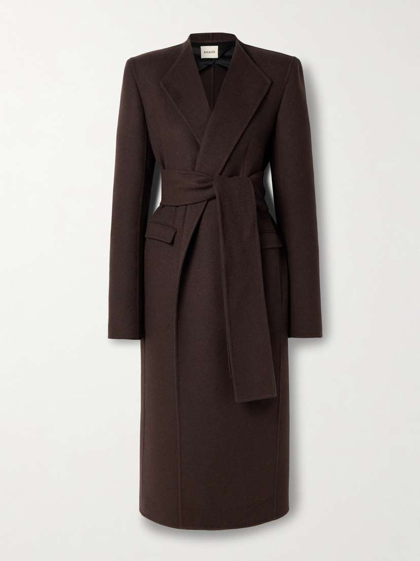 Khaite Jelson Belted Wool-felt Coat