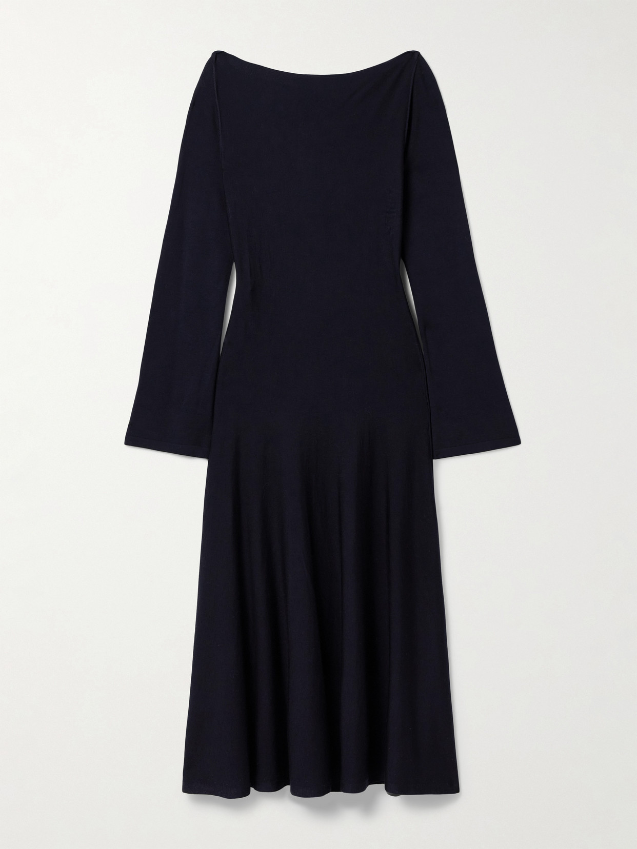 Khaite Ruth Wool Midi Dress In Blue