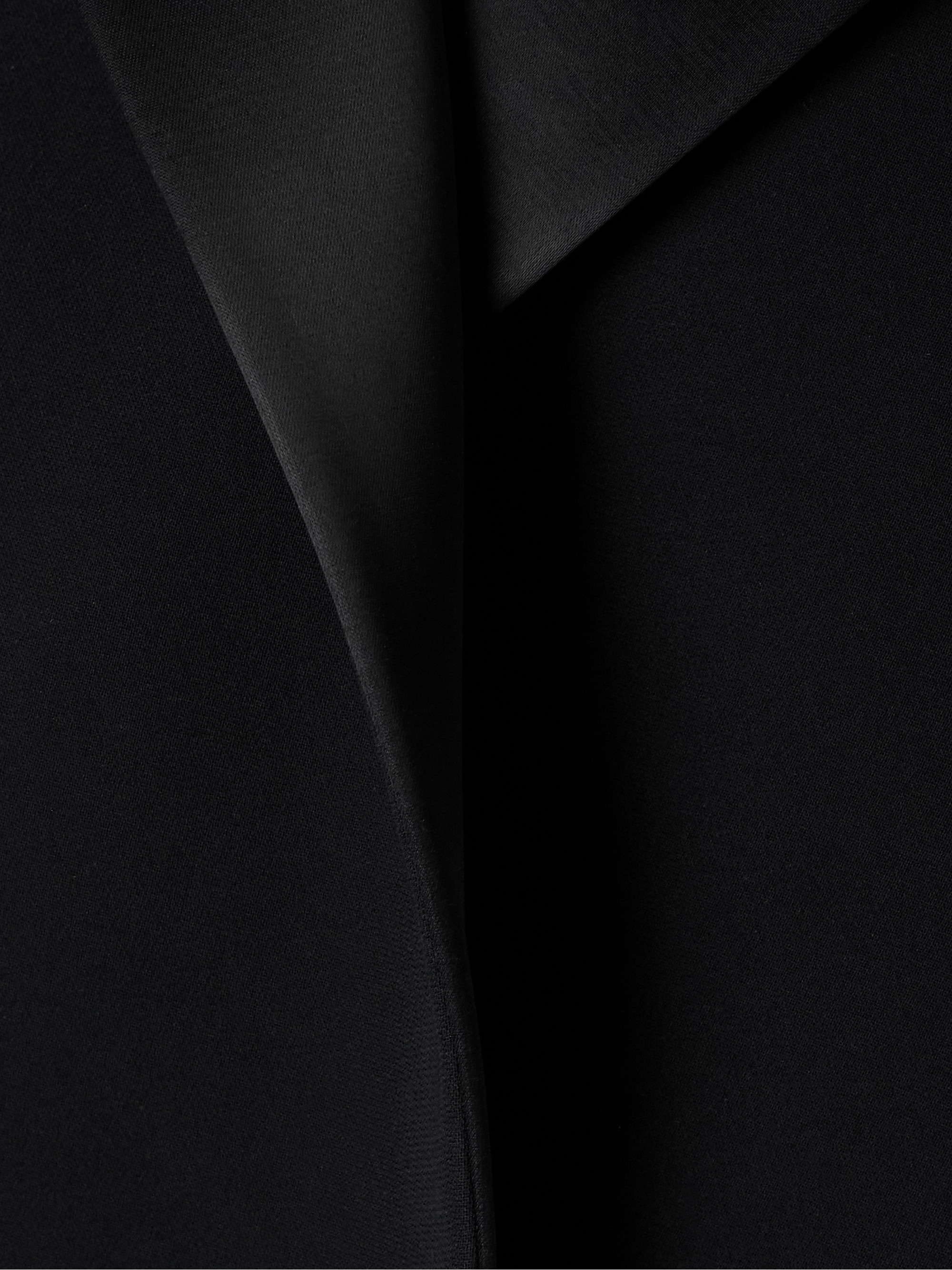 KHAITE Comair cropped satin-trimmed crepe blazer