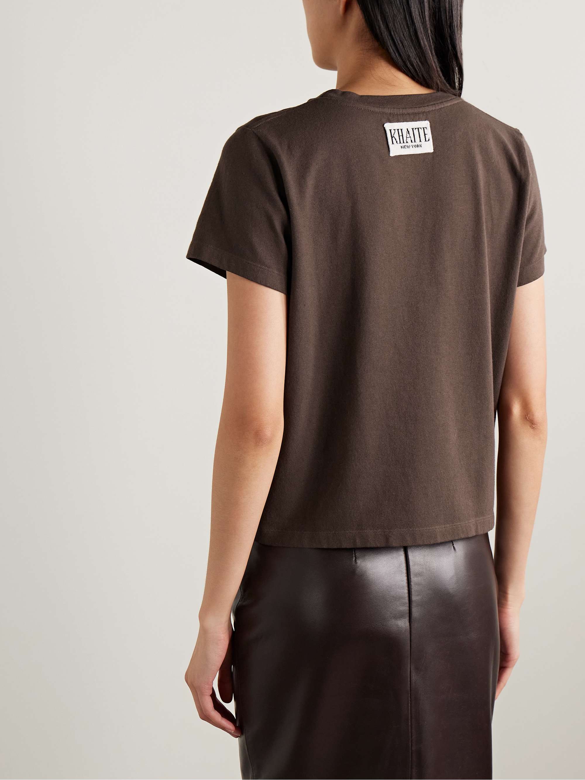 KHAITE Emmylou cotton-jersey T-shirt