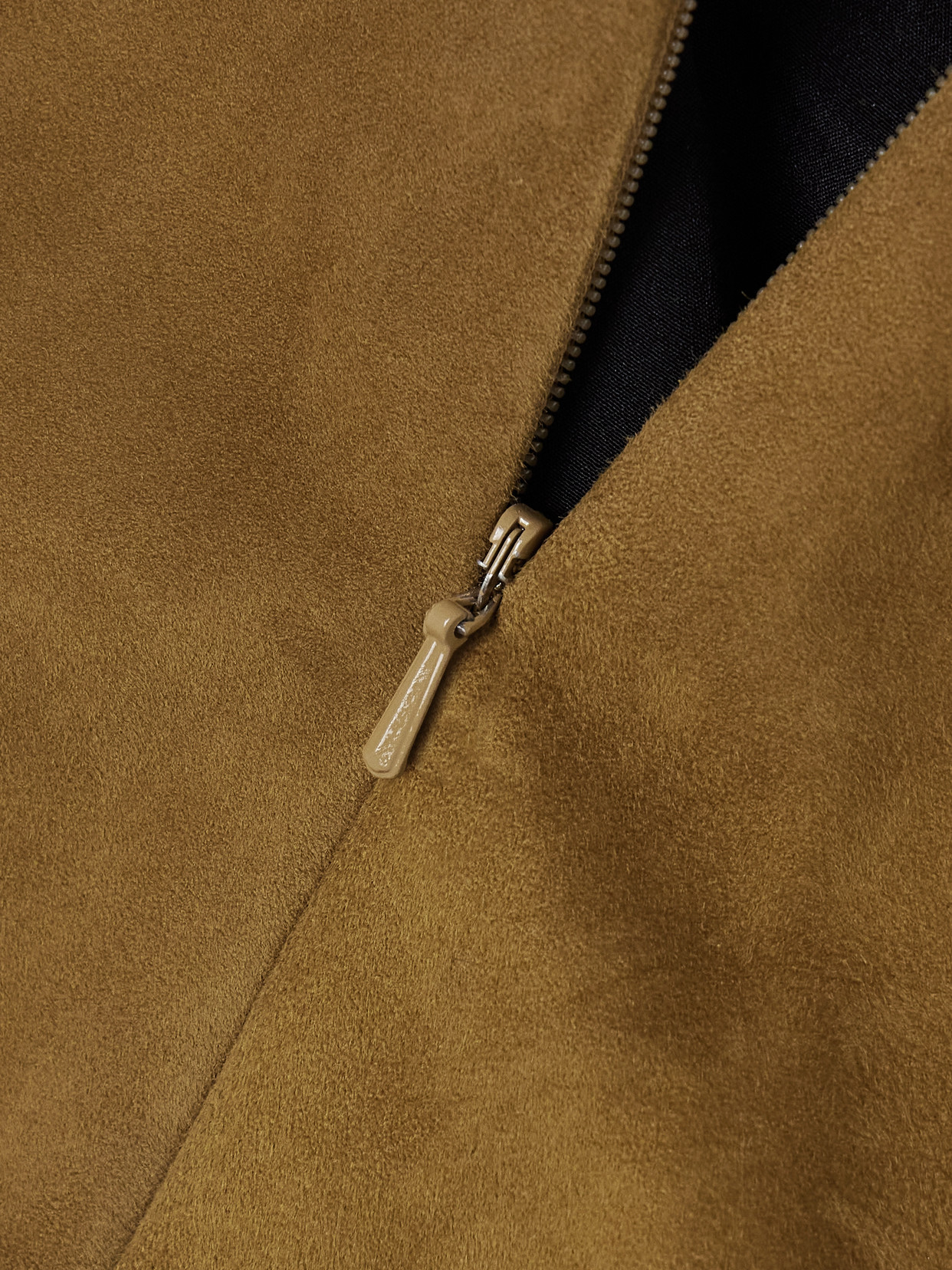 Khaite Jett Suede Mini Skirt In Brown