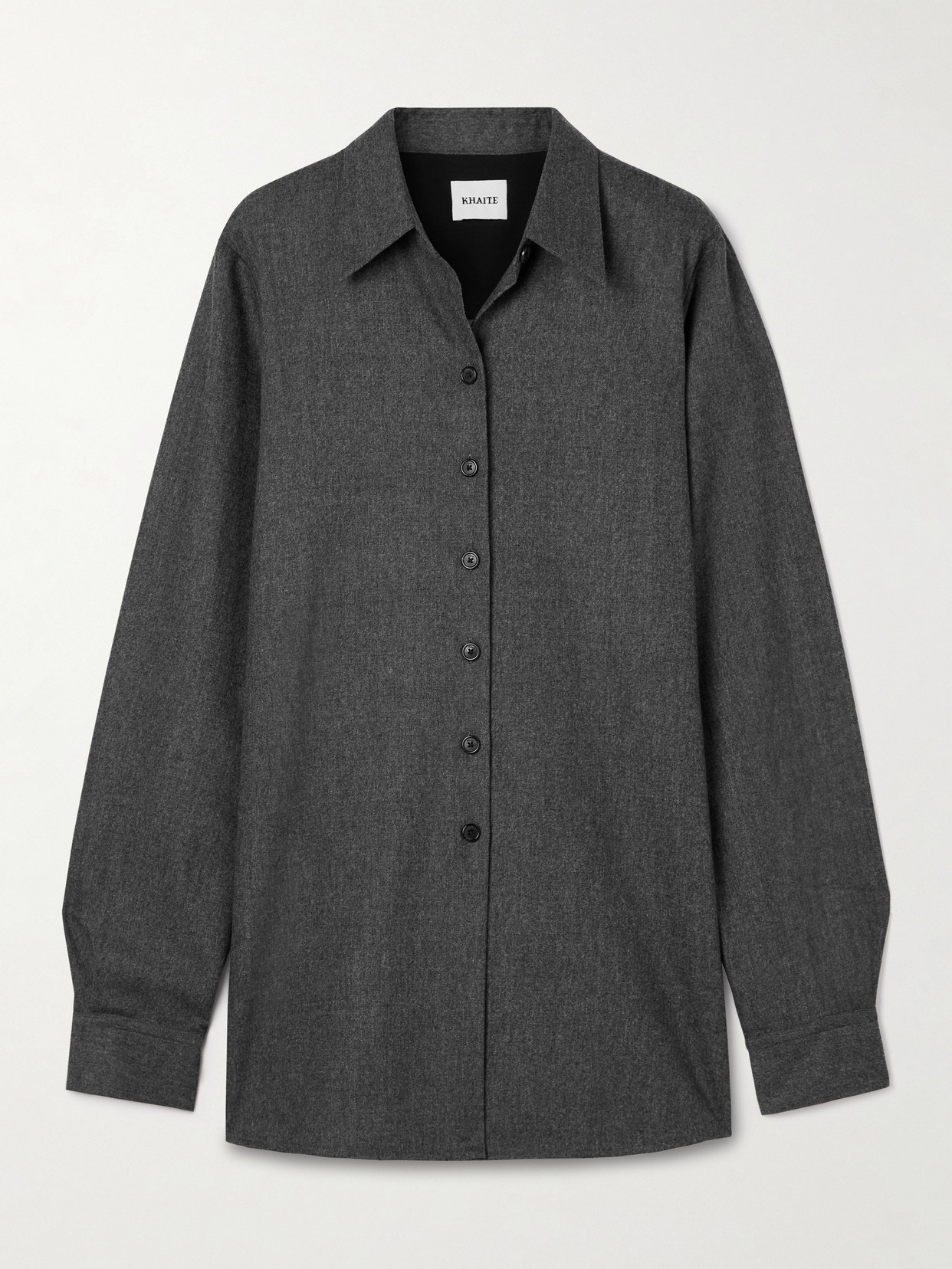 Khaite Auryn Wool Shirt In Gray