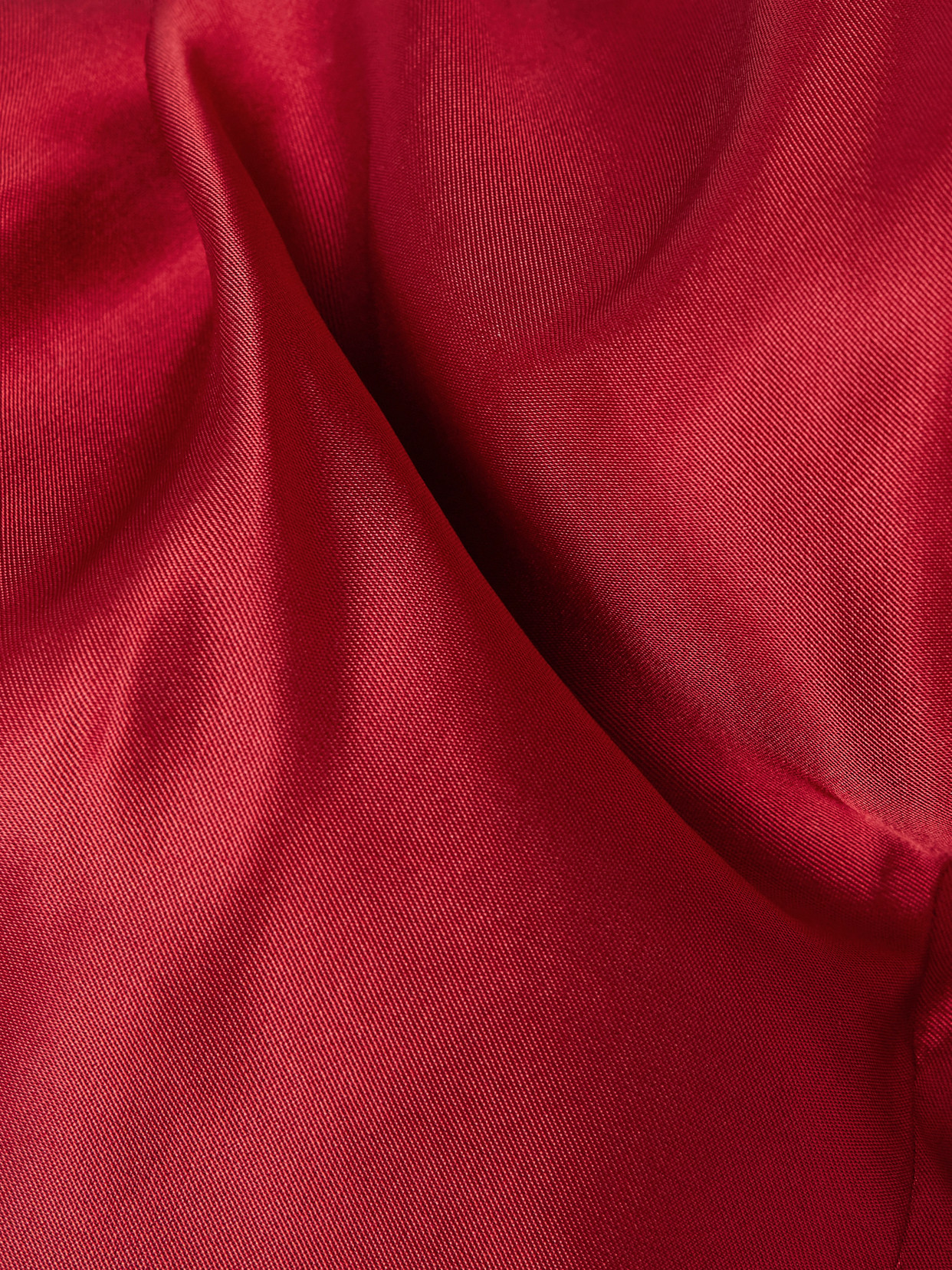 Khaite Daria Satin-crepe Turtleneck Mini Dress In Red