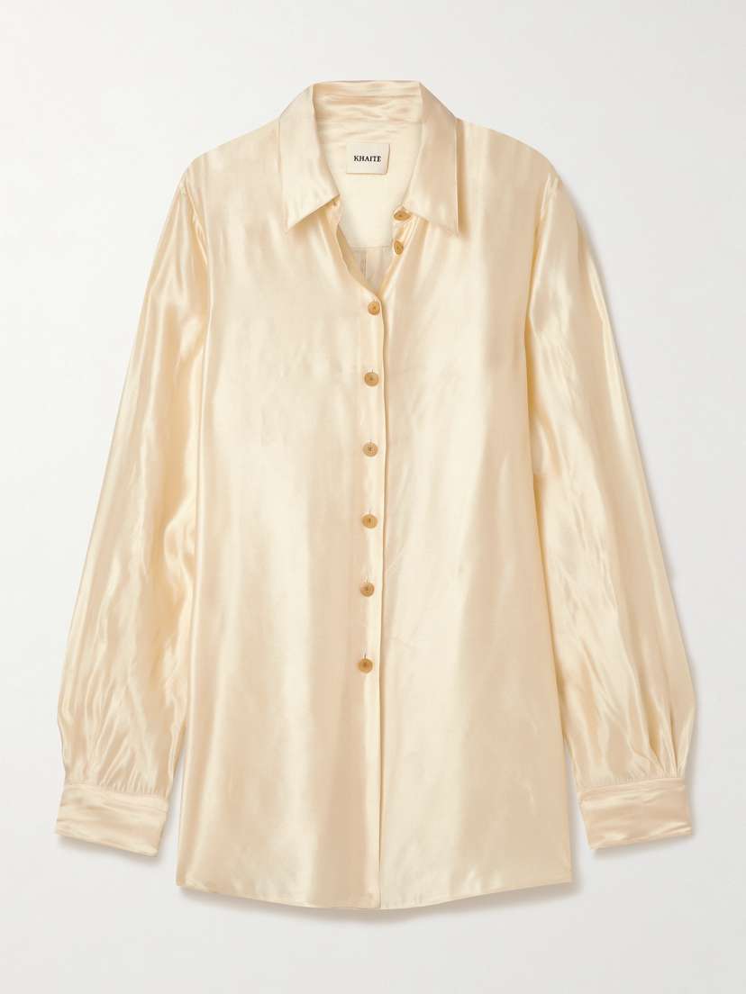 Khaite — Auryn satin-twill shirt