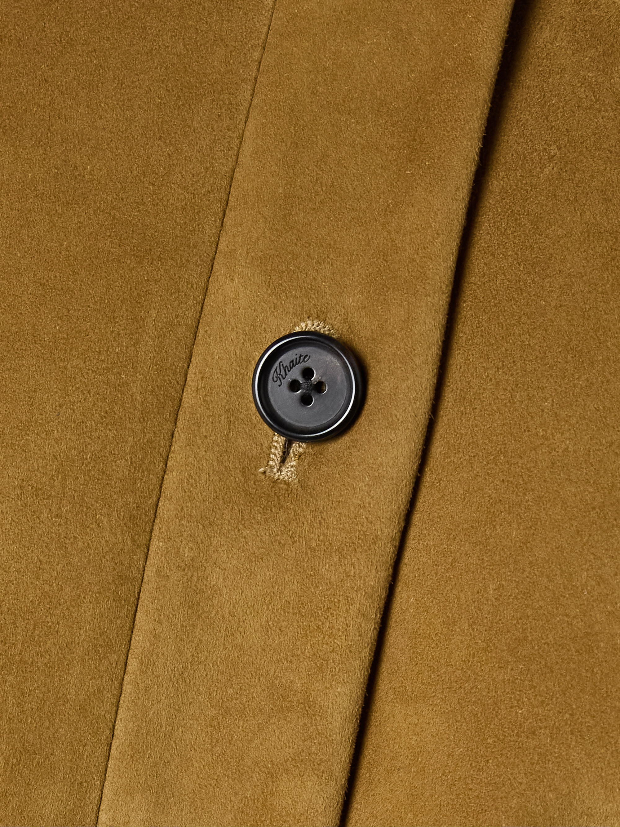 KHAITE Sue cropped suede jacket thumbnail