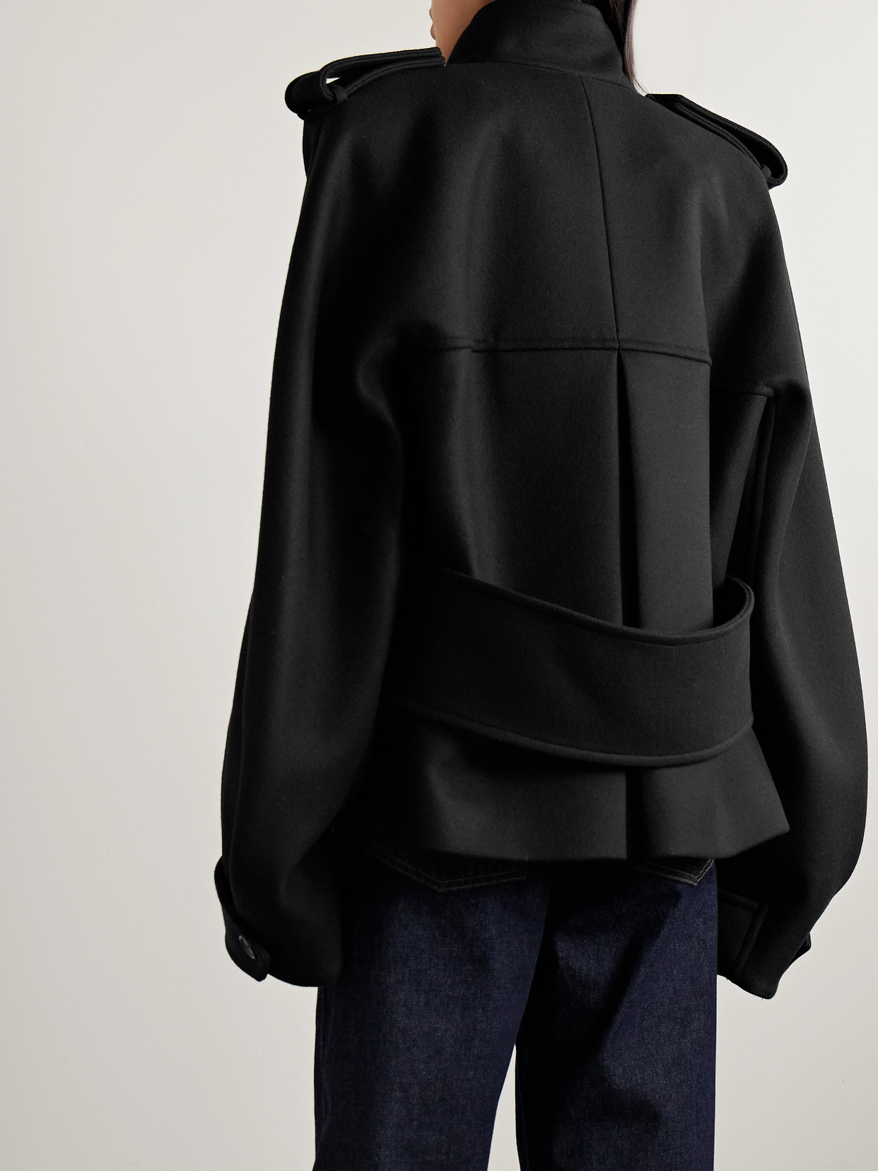 Khaite Dean Double-breasted Wool-blend Coat In Black